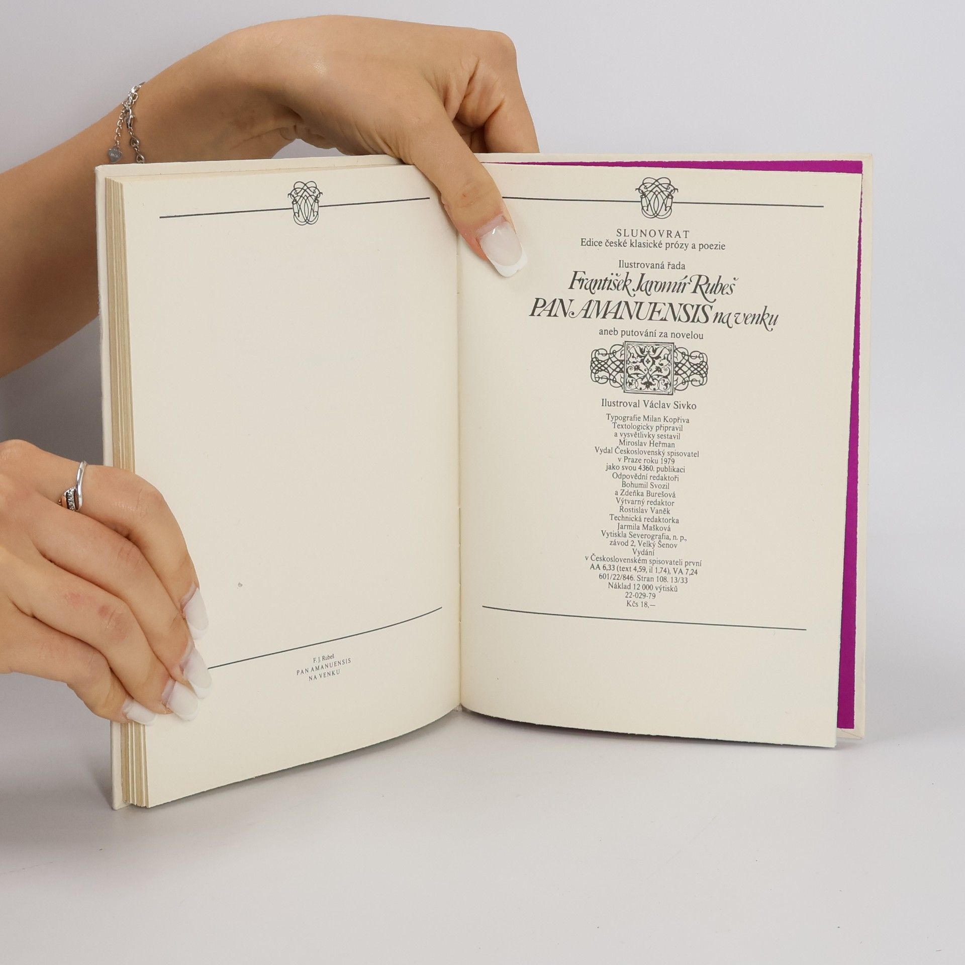 František Jaromír Rubeš Pan Amanuensis na venku