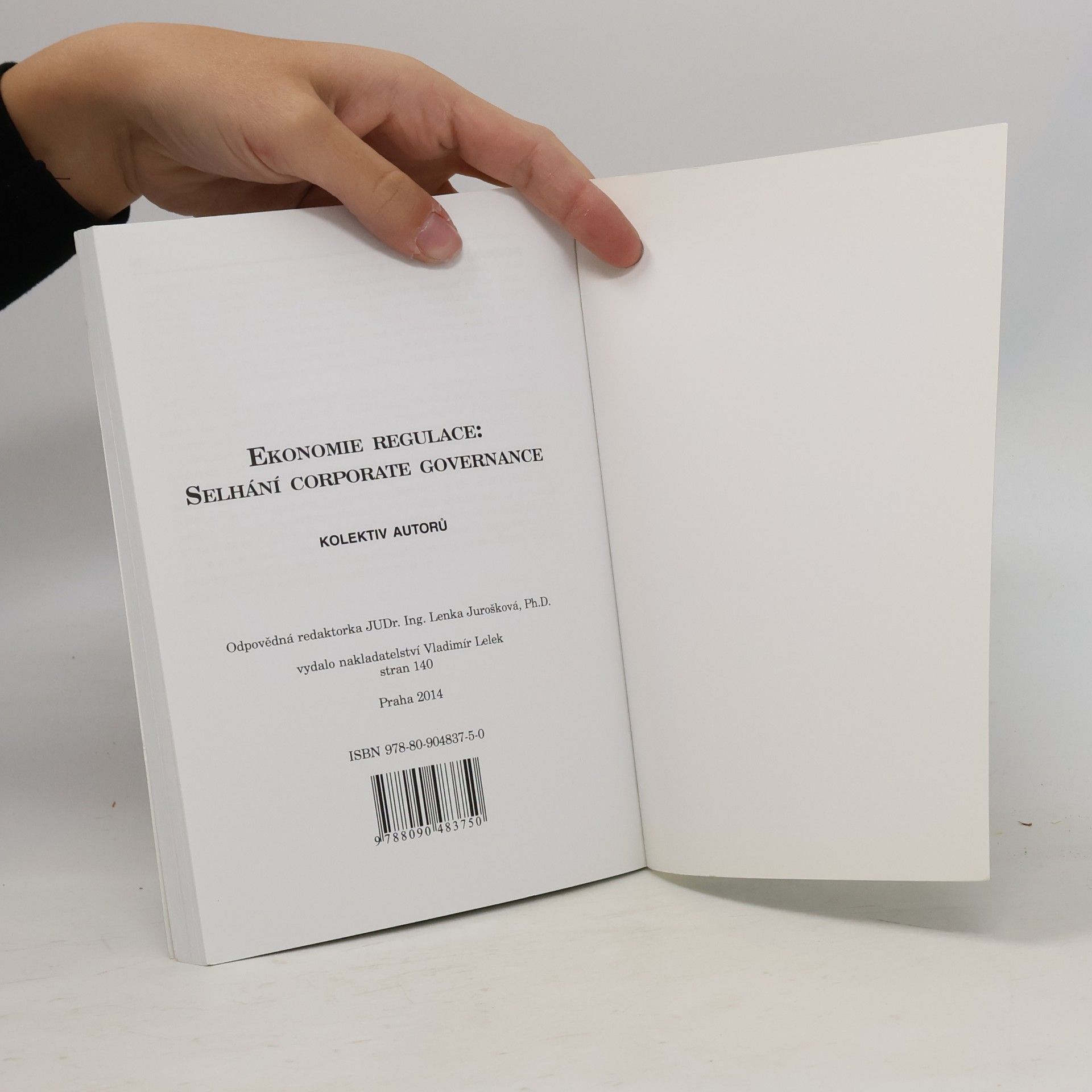Kolektiv autorů Ekonomie regulace. Selhání corporate governance