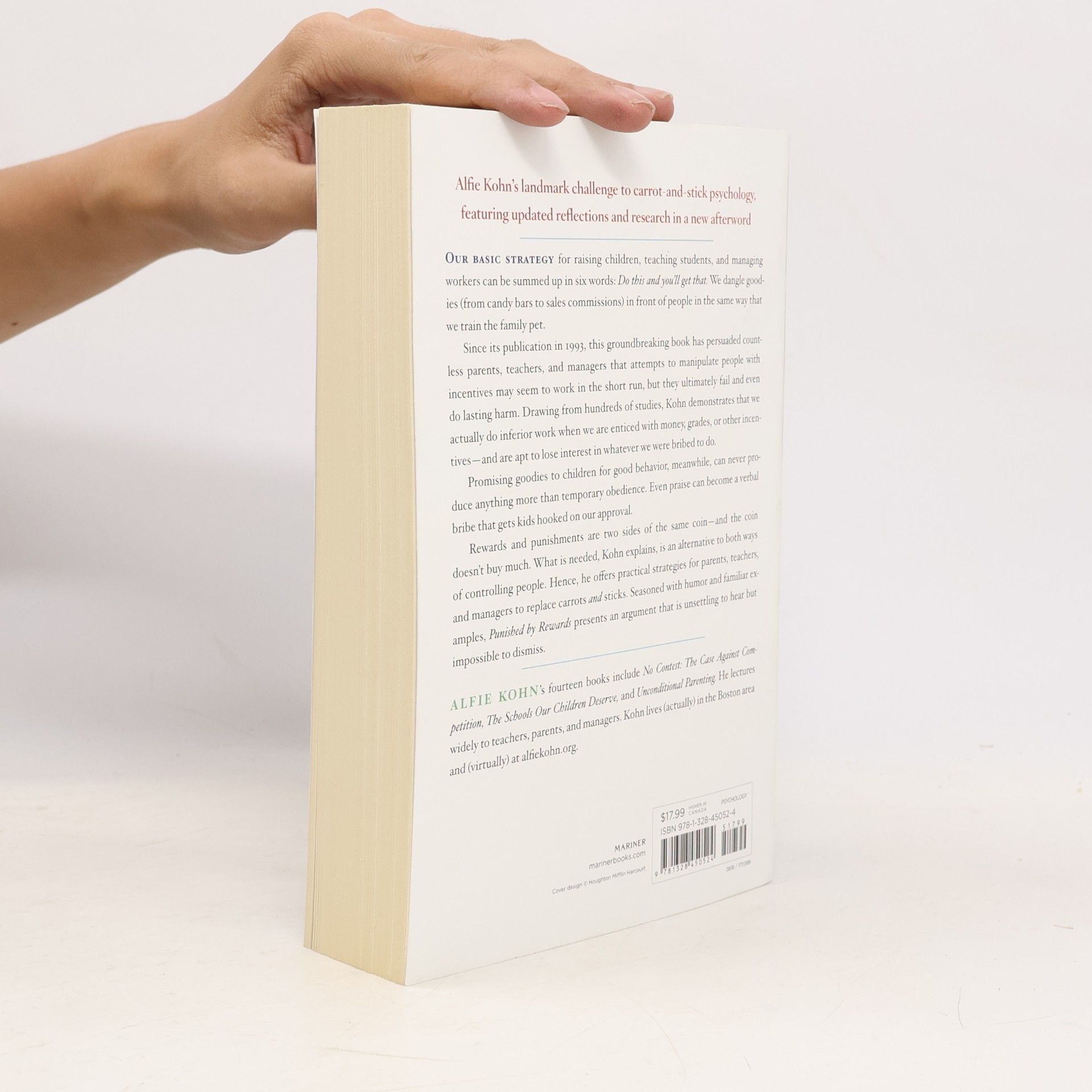 Alfie Kohn Punished by Rewards: Twenty-fifth Anniversary Edition