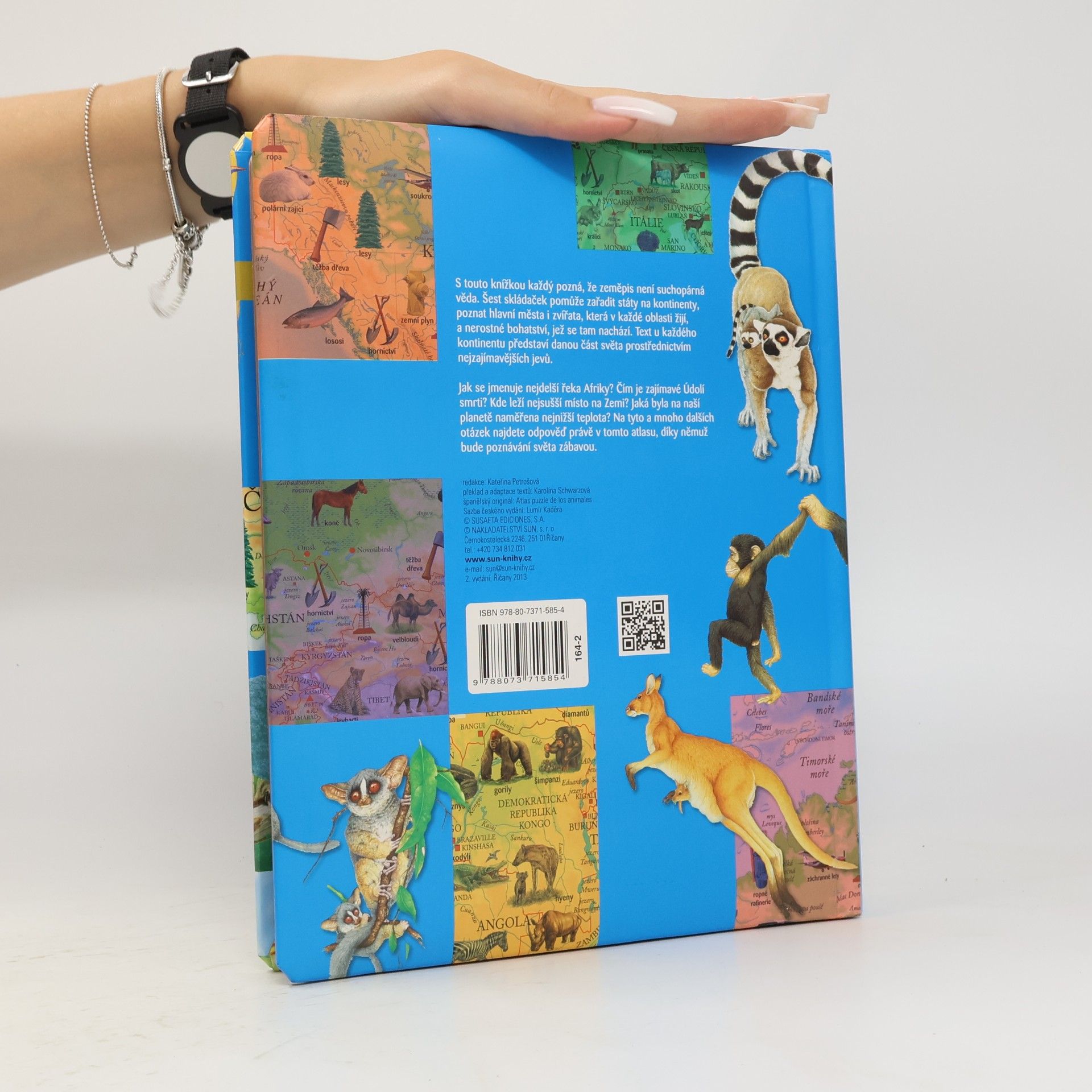 Karolína Schwarzová Školákův zeměpisný puzzle atlas : Evropa, Asie, Afrika, Amerika, Austrálie a Oceánie, polární oblasti