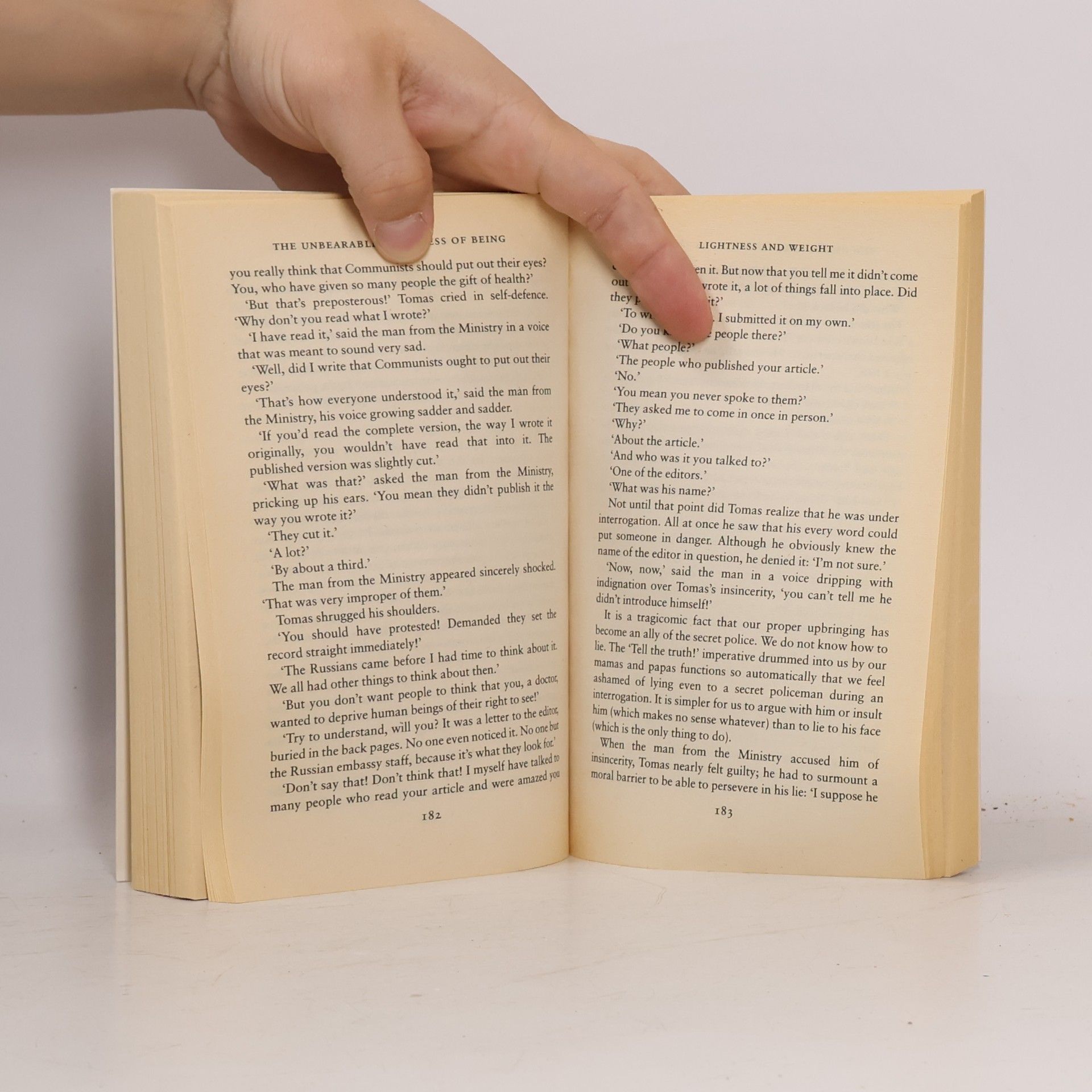 Milan Kundera The Unbearable Lightness of Being
