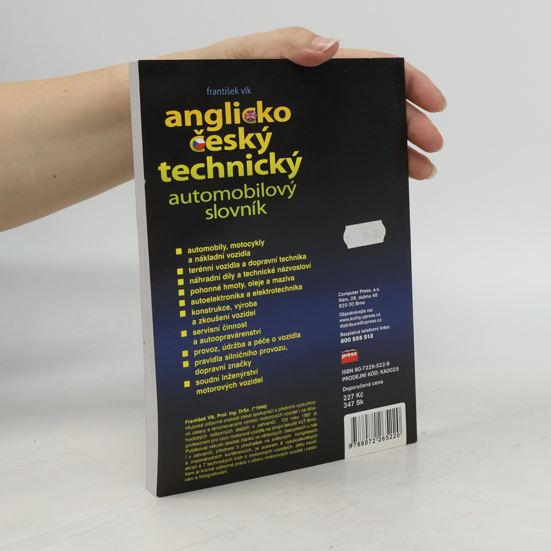 František Vlk Anglicko-český technický automobilový slovník