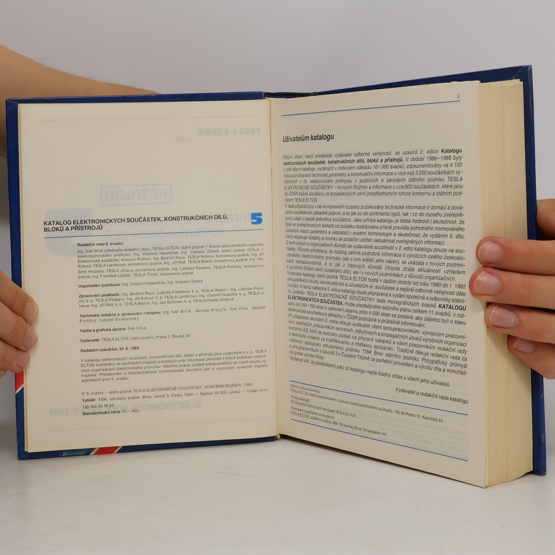 Vlastimil Halamíček Katalog elektronických součástek, konstrukčních dílů, bloků a přístrojů 5