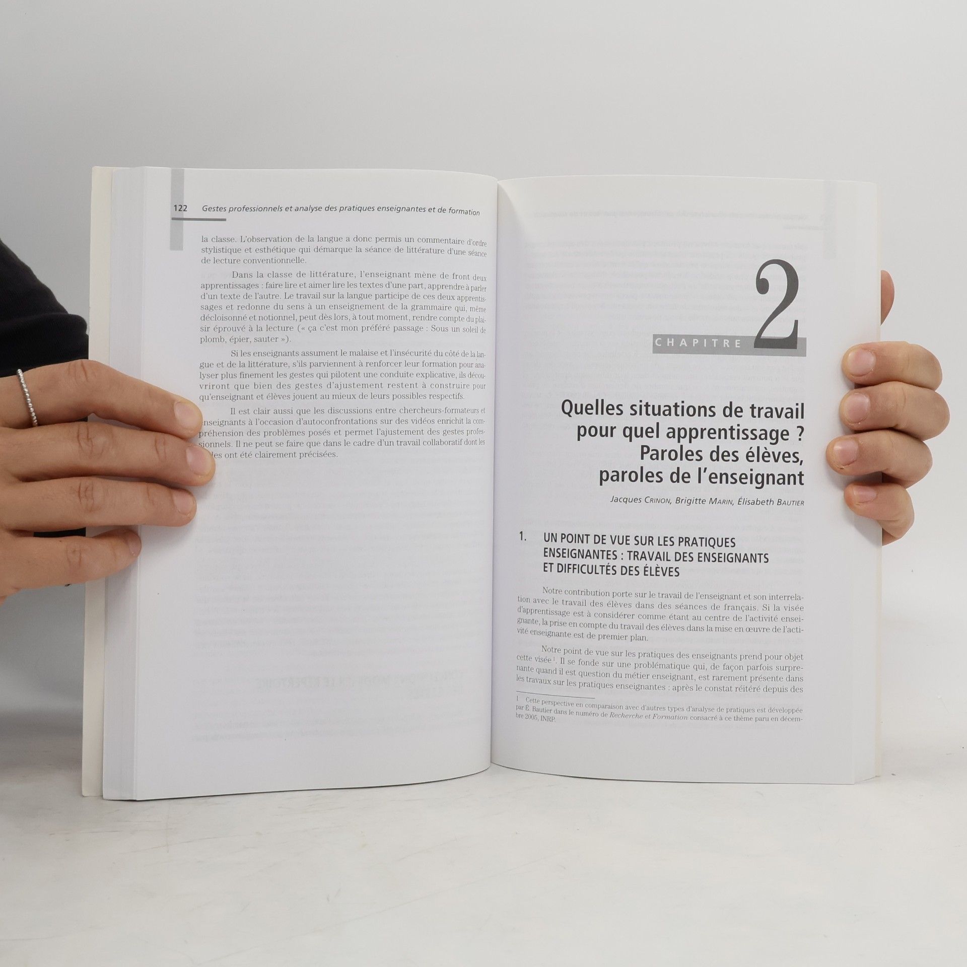 Dominique Bucheton Perspectives en éducation & formation: Le développement des gestes professionnels dans l'enseignement du français