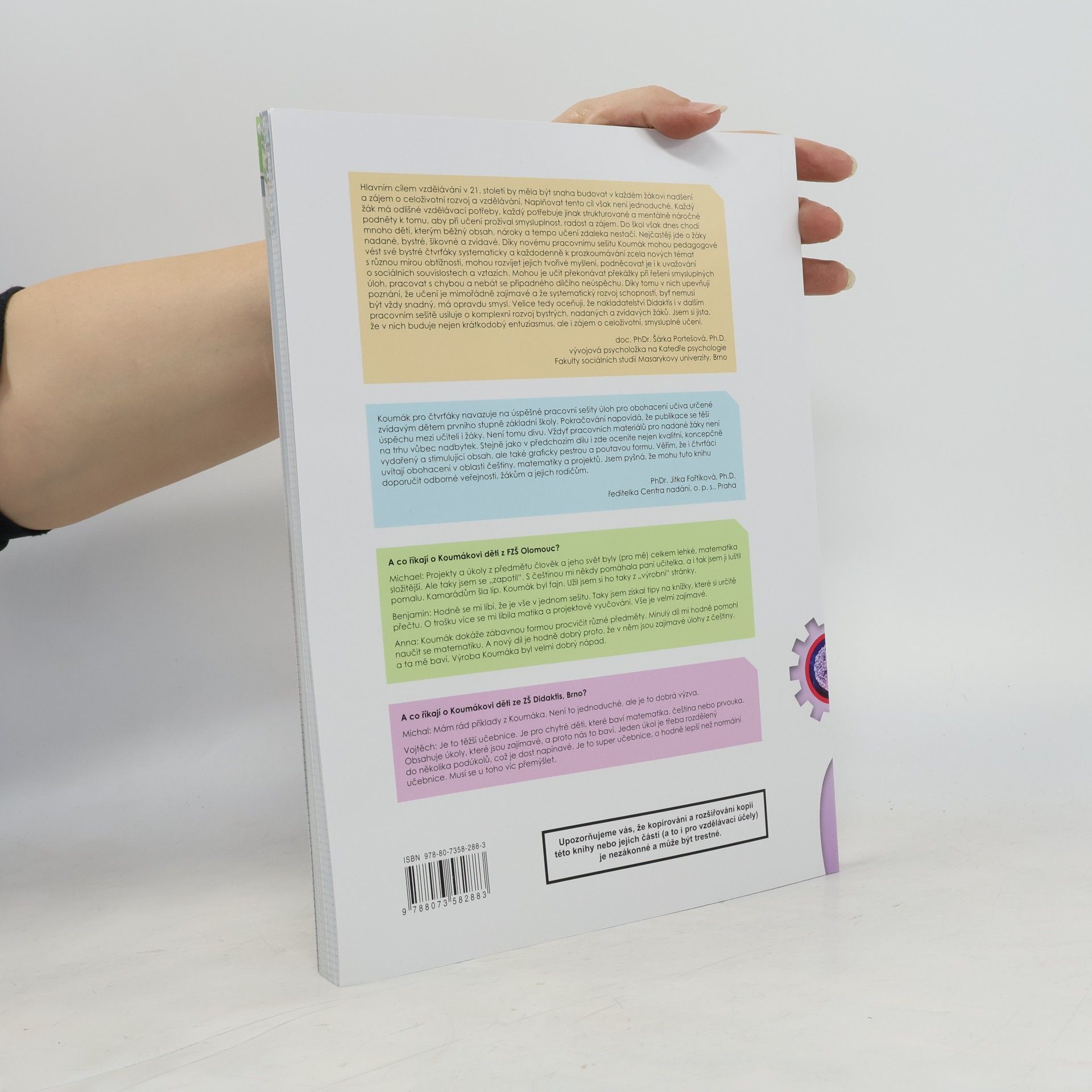 Collectif d'auteurs Koumák pro čtvrťáky. Rozšiřující pracovní sešit pro všechny čtvrťáky, kteří chtějí víc vědět a přemýšlet ještě víc...