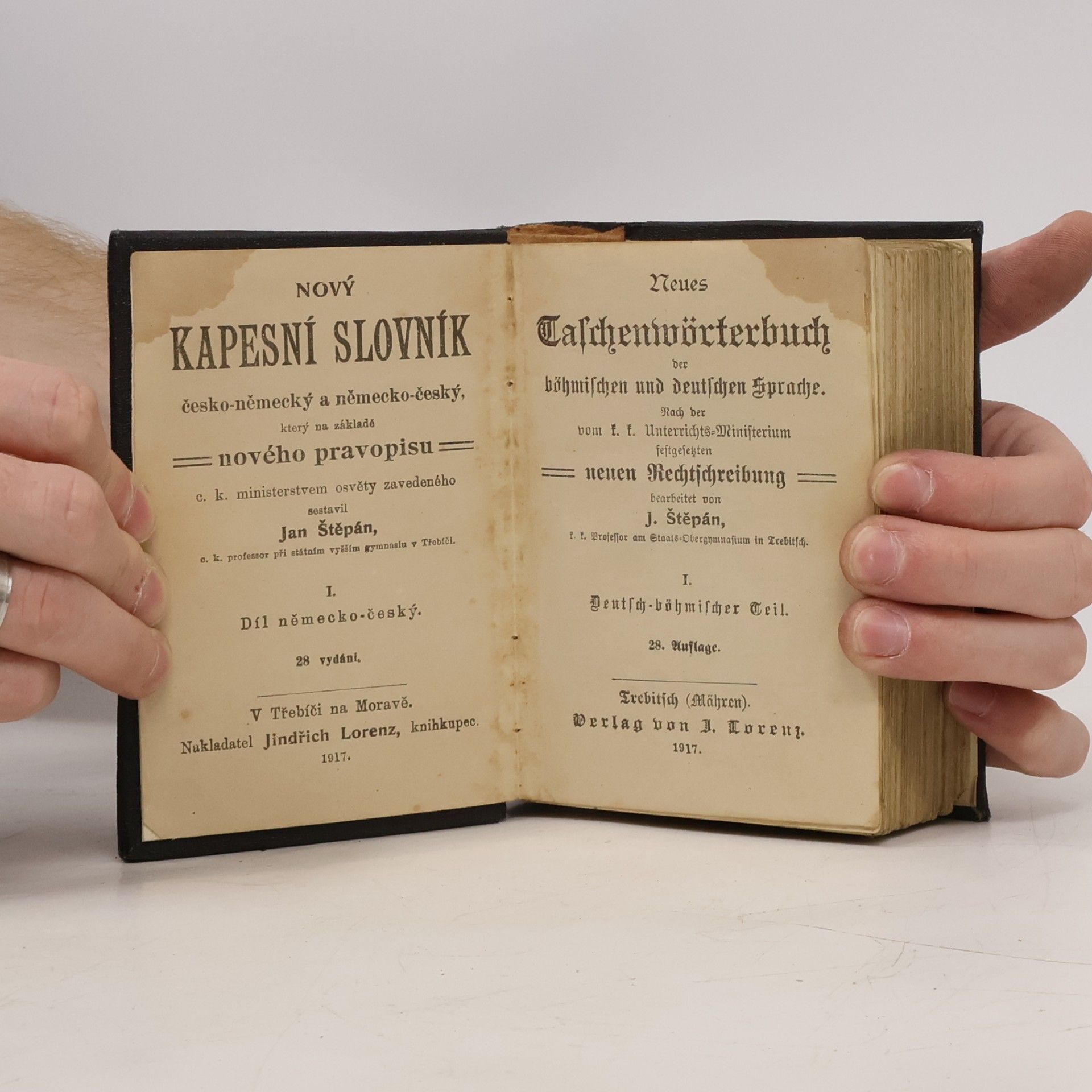 Jan Štěpán Nový kapesní slovník česko-německý I.
