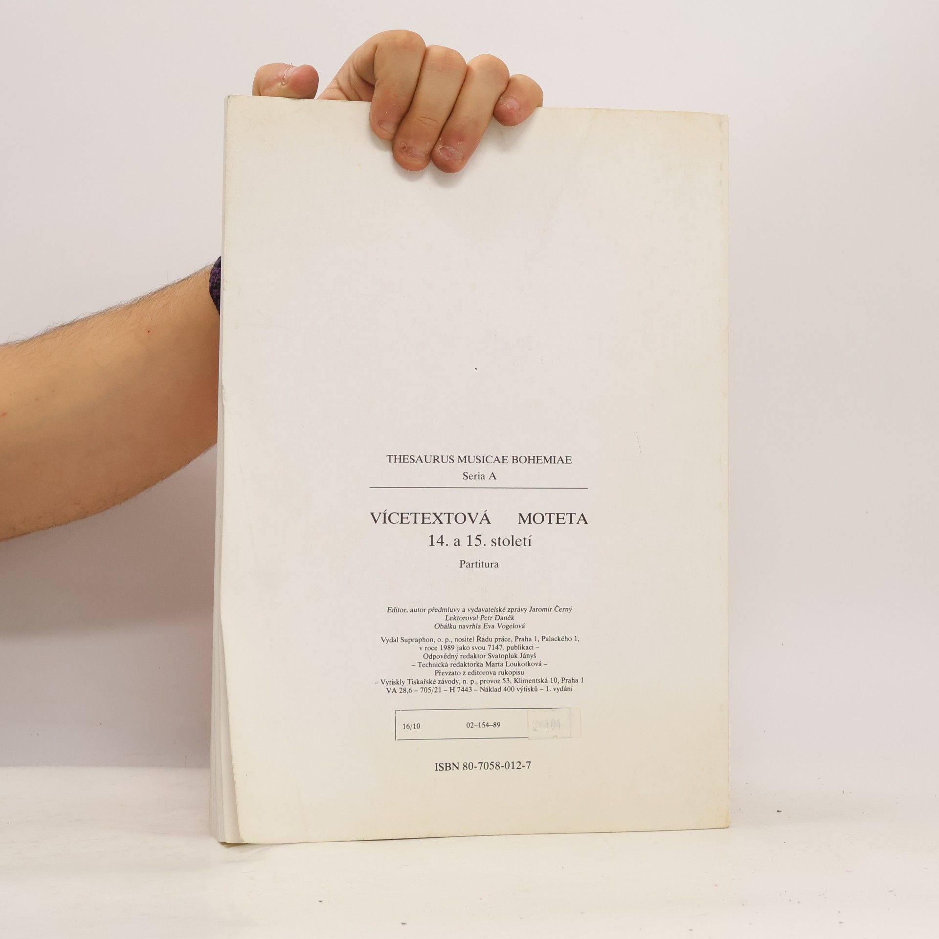 Moteti Medii Aevi. Voci con strumenti ad libitum. Mehrtextige Motetten des 14. und 15. Jahrhunderts