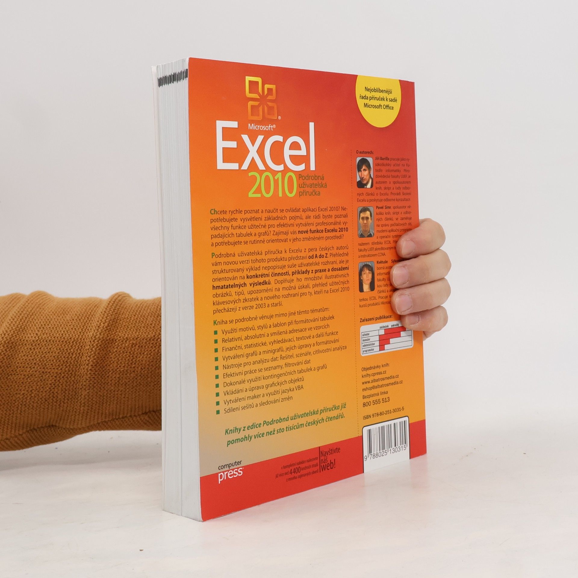 Jiří Barilla Microsoft Excel 2010 : podrobná uživatelská příručka