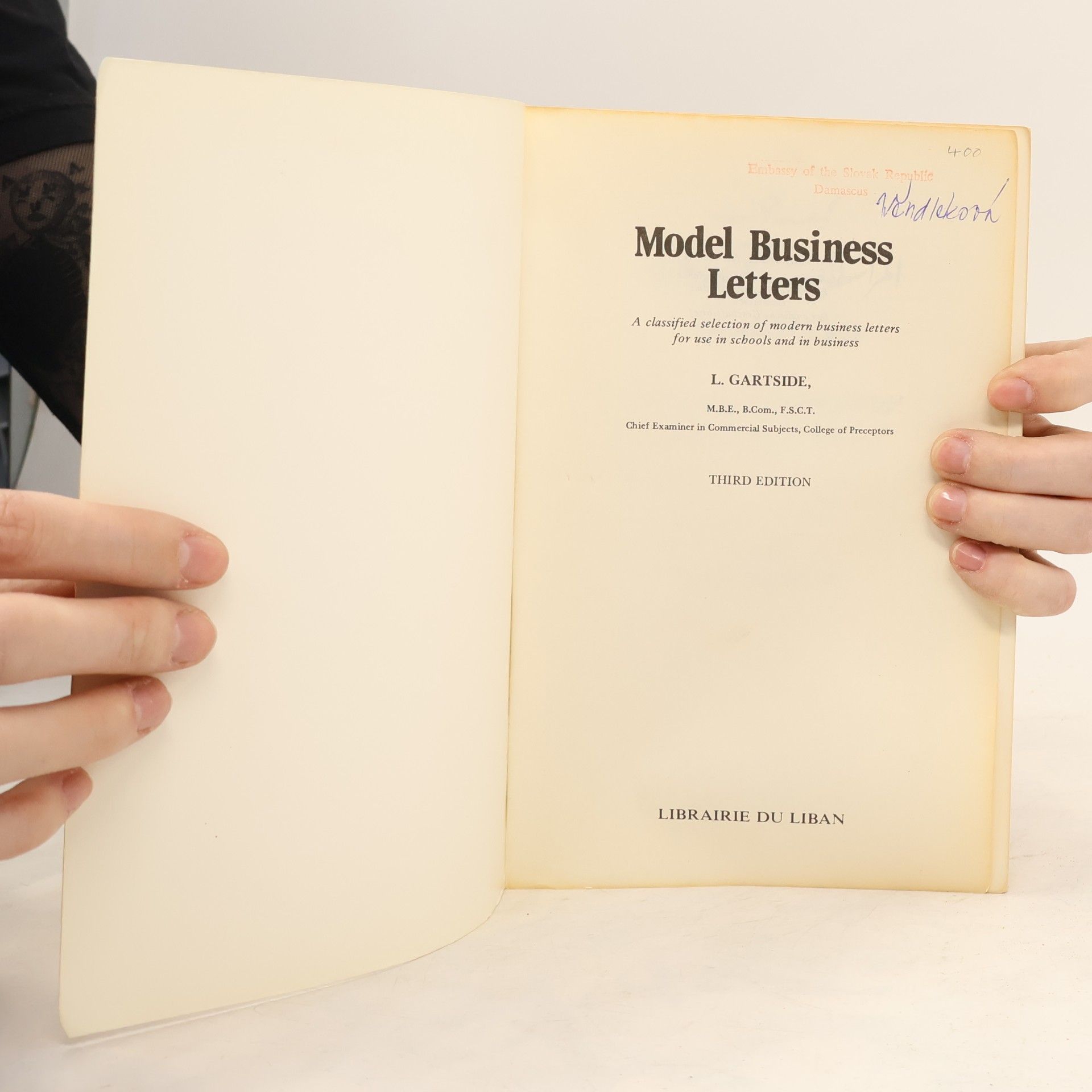 L. Gartside Model Business Letters