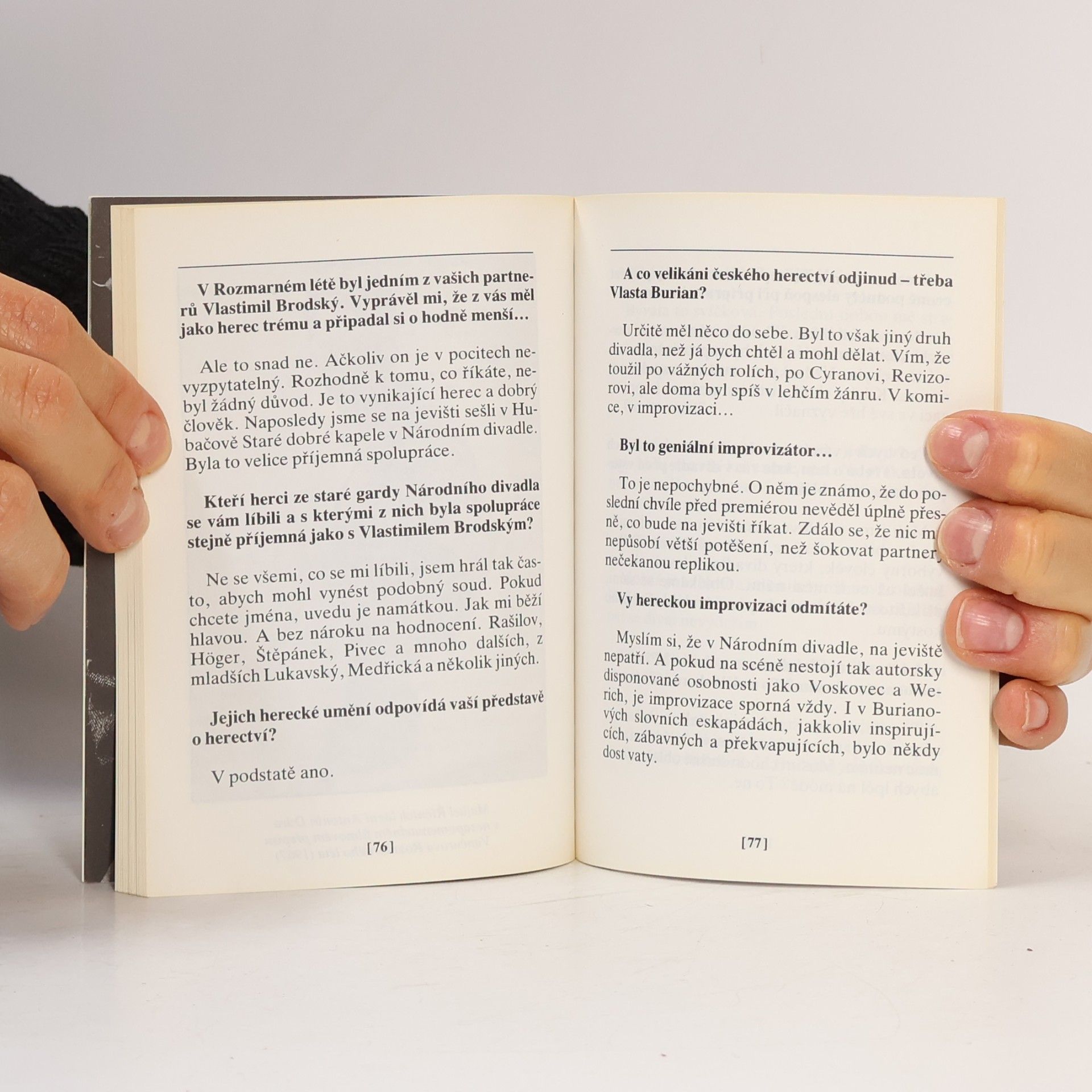 Jan Kolář Muž, který trvá na svém. Rozhovor s Rudolfem Hrušínským