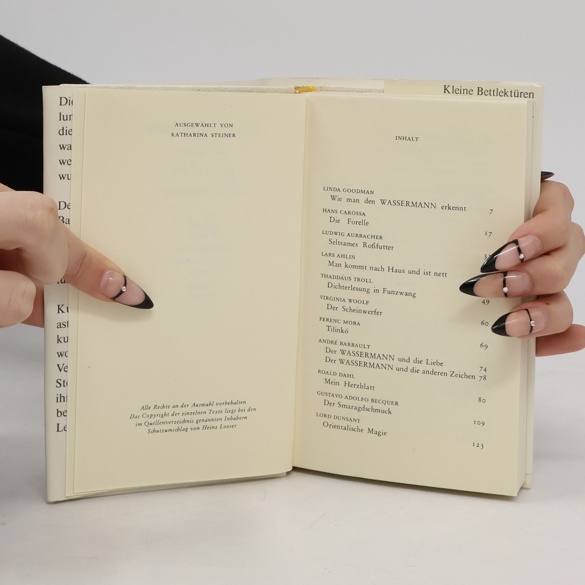 Various authors Kleine Bettlektüre für den geist vollen Wassermann