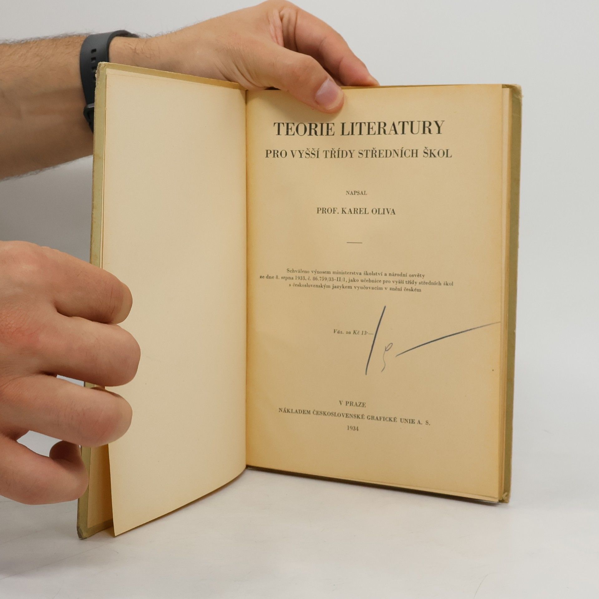 Karel Oliva Teorie literatury pro vyšší třídy středních škol