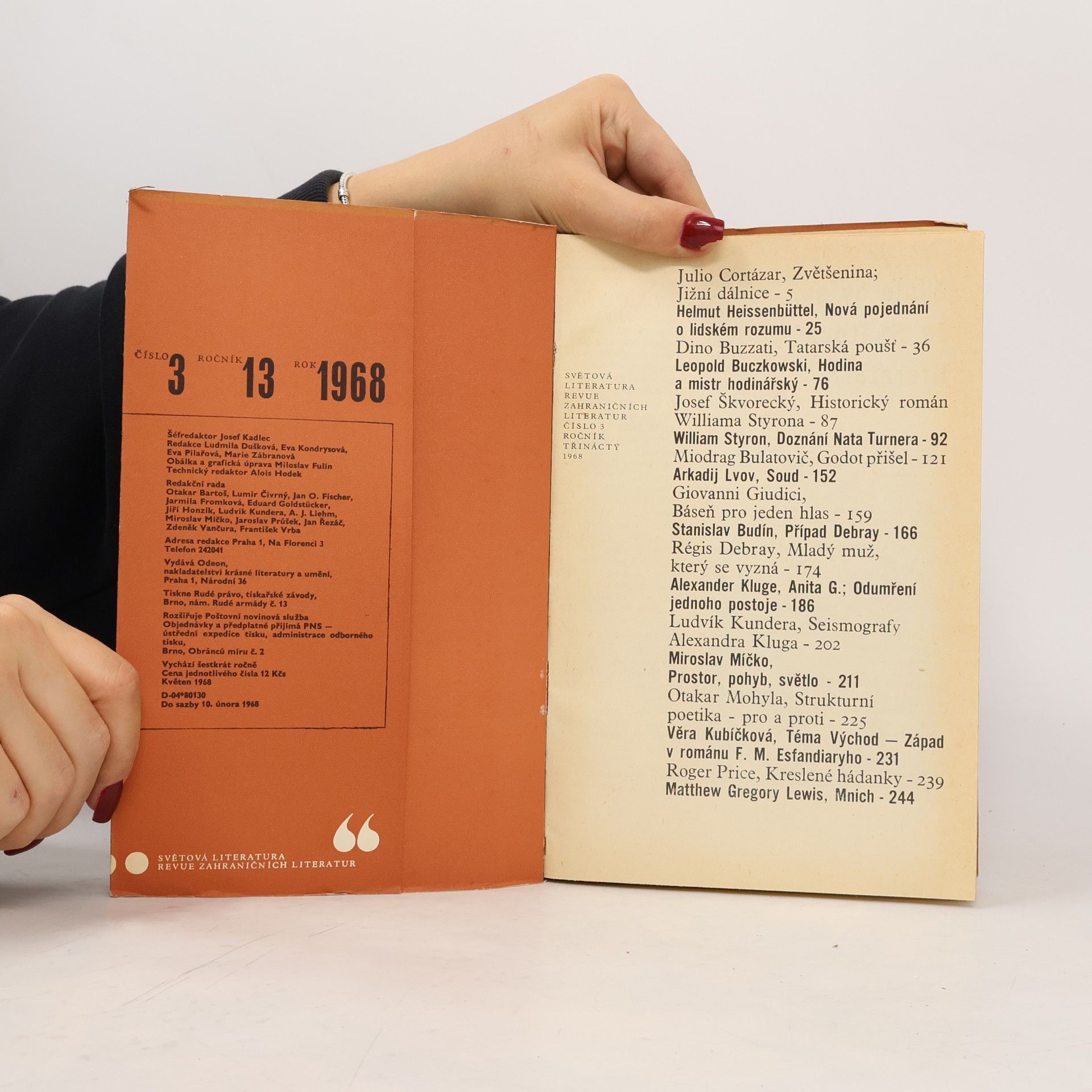 Various authors Světová literatura 3/1968