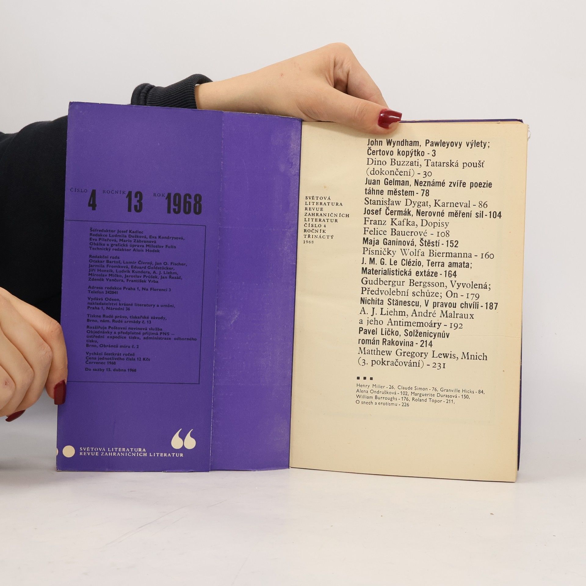 Miloslav Fulín Světová literatura 4/1968