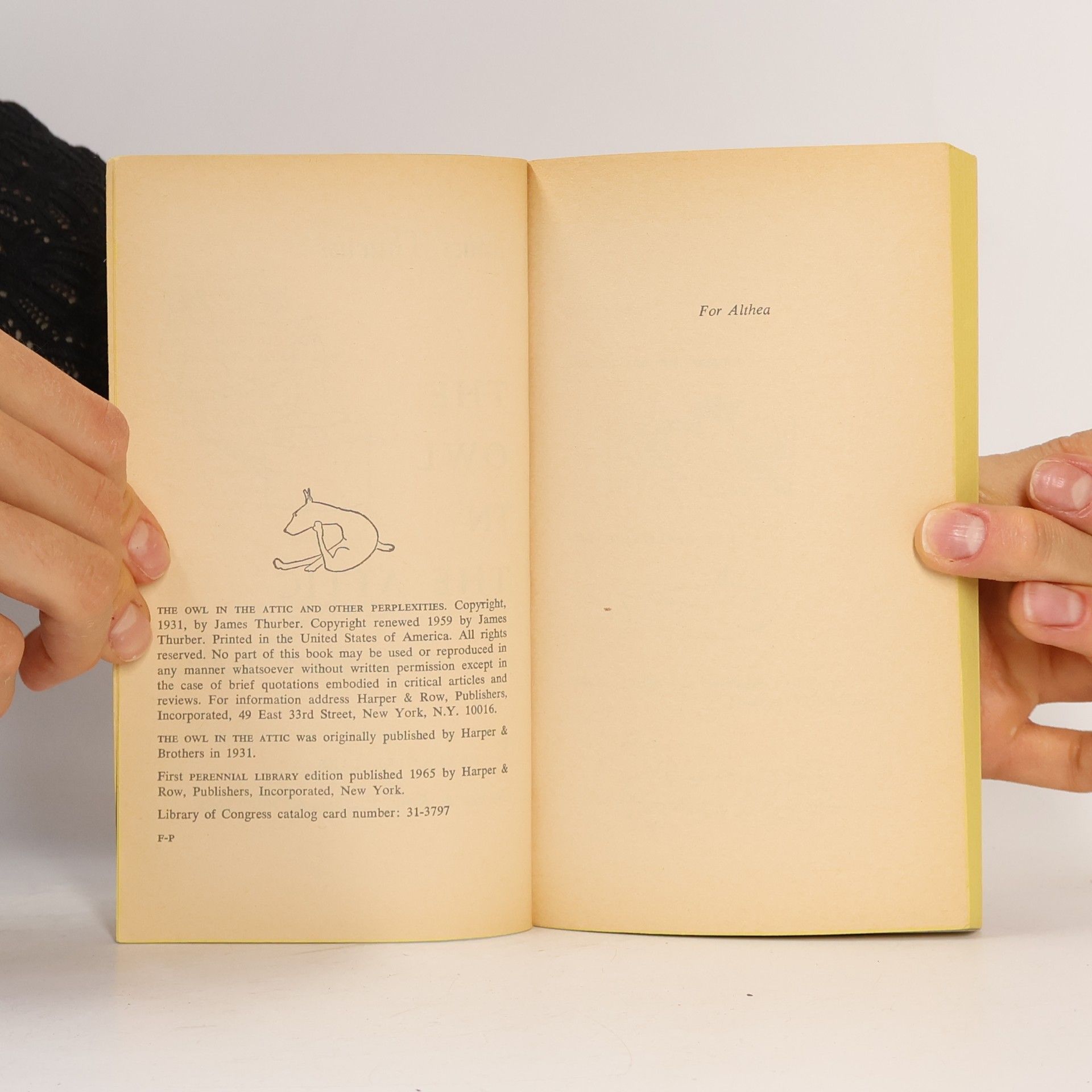 James Thurber The Owl in the Attic and Other Perplexities