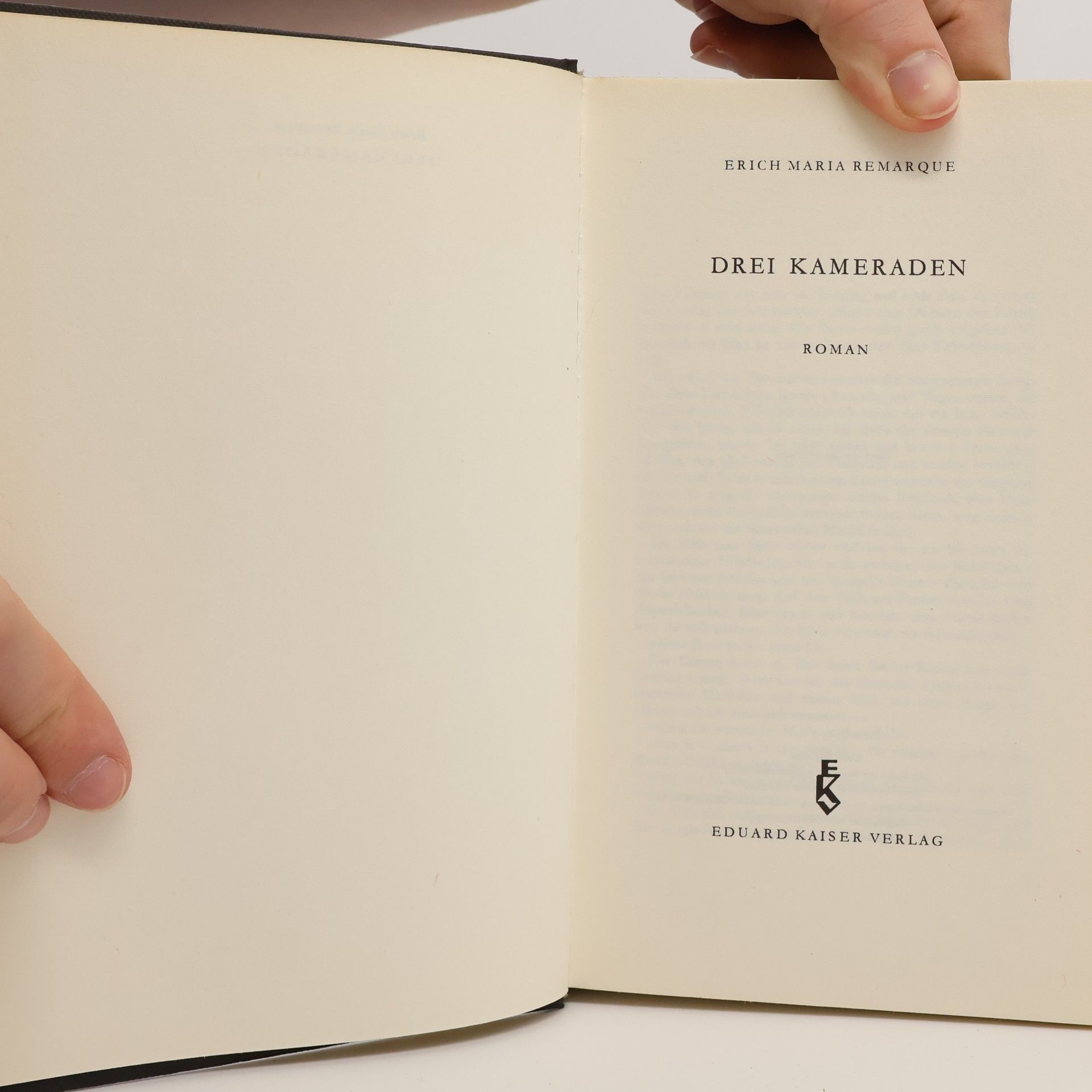 Erich Maria Remarque Drei Kameraden