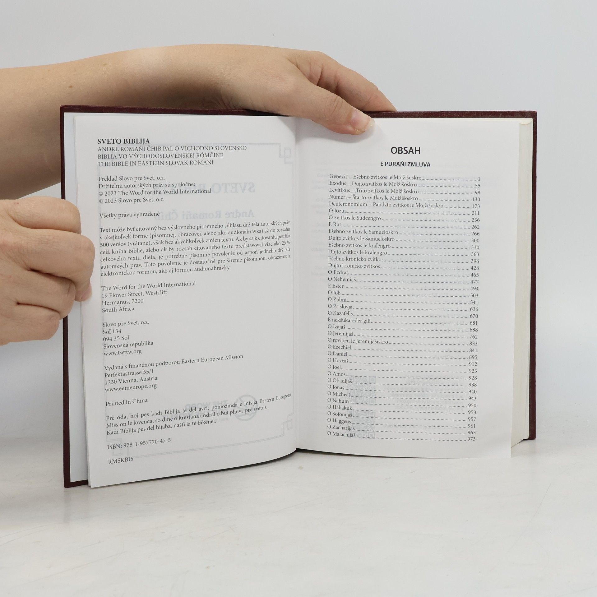 Romaňi Andre Čhib Sveto Biblija Andre Romani Chib Pal O Vichodno Slovensko