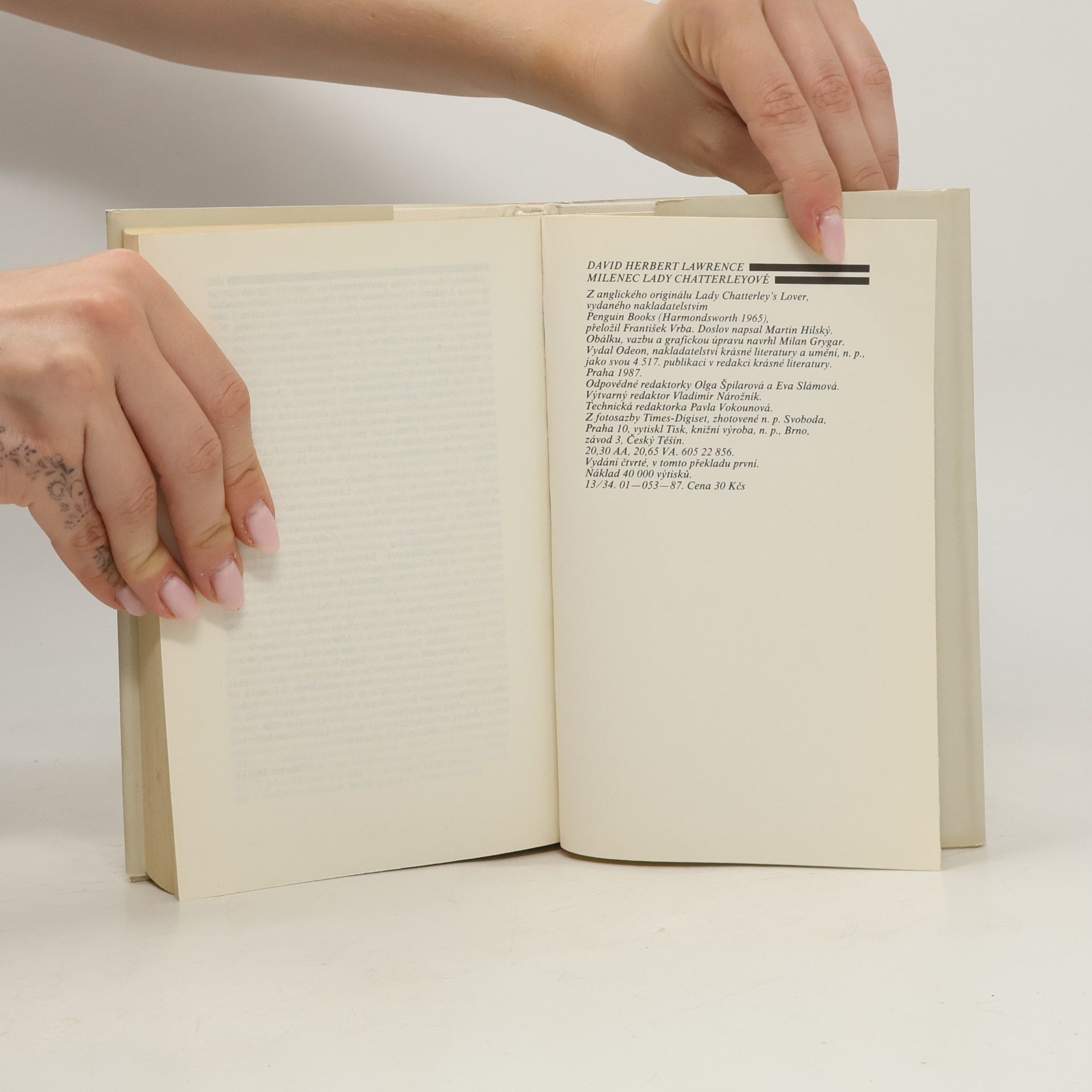 David Herbert Lawrence Milenec lady Chatterleyové