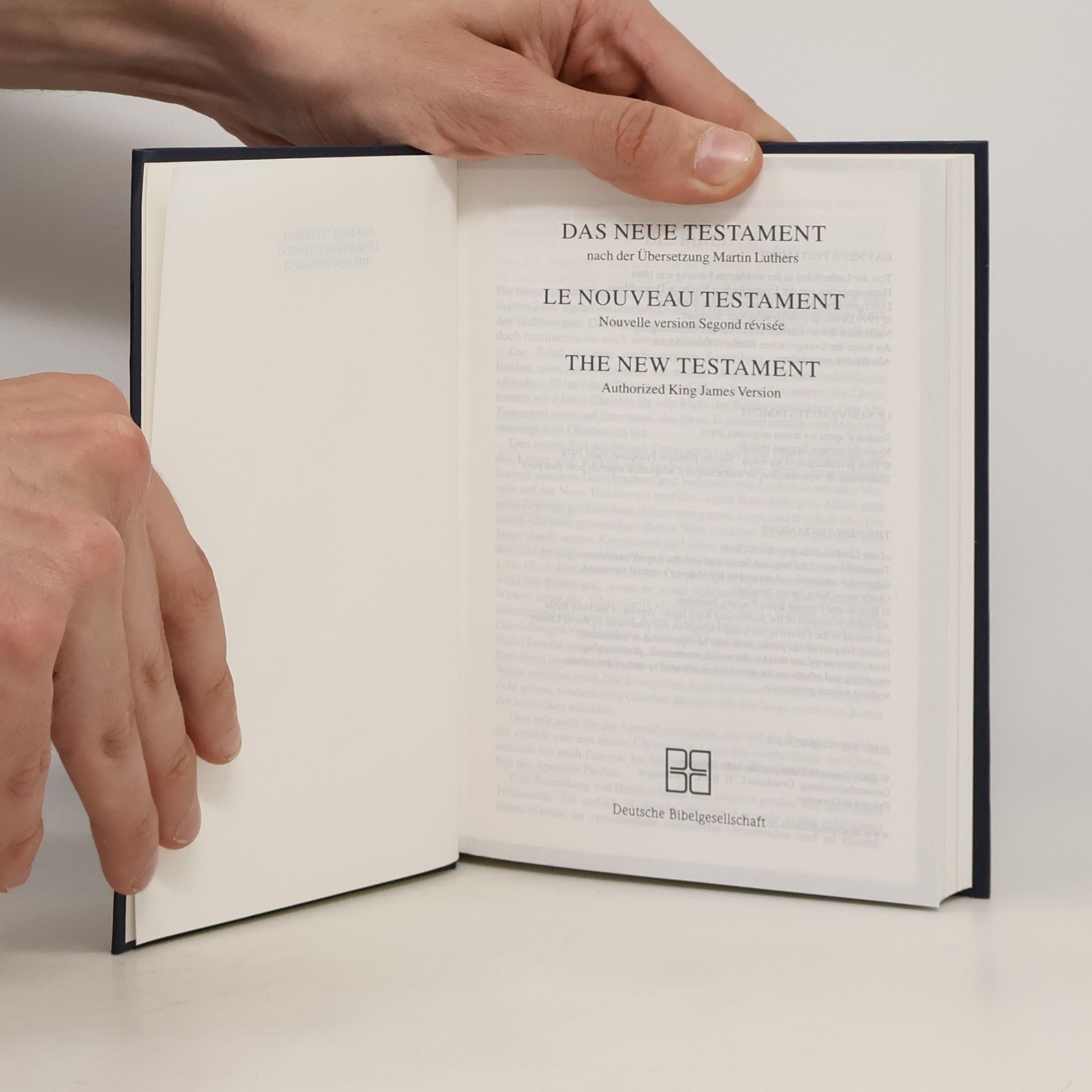 Various authors Das neue Testament. Le nouveau Testament. The new Testament
