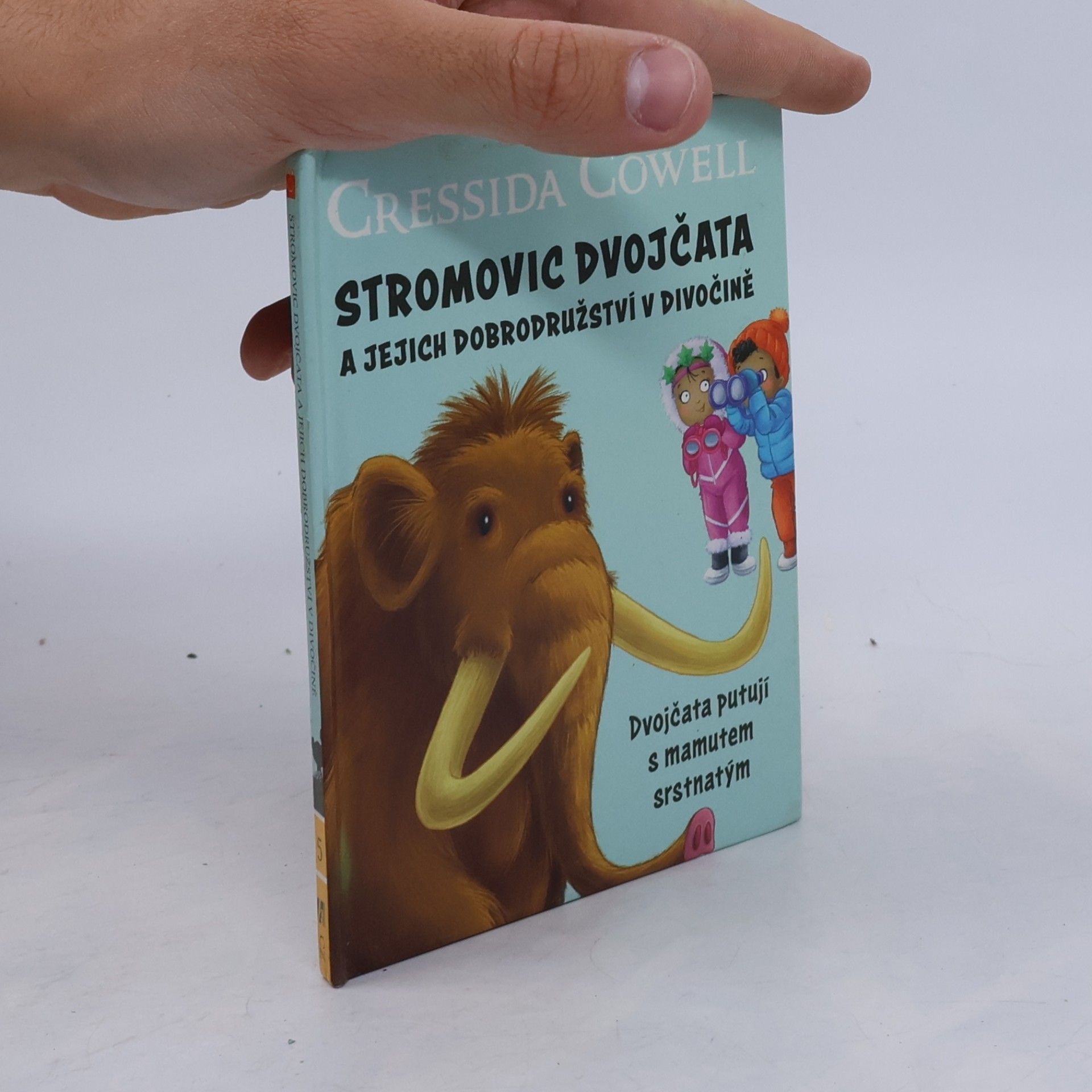 Cressida Cowell Stromovic dvojčata a jejich dobrodružství v divočině. Dvojčata putují s mamutem srstnatým