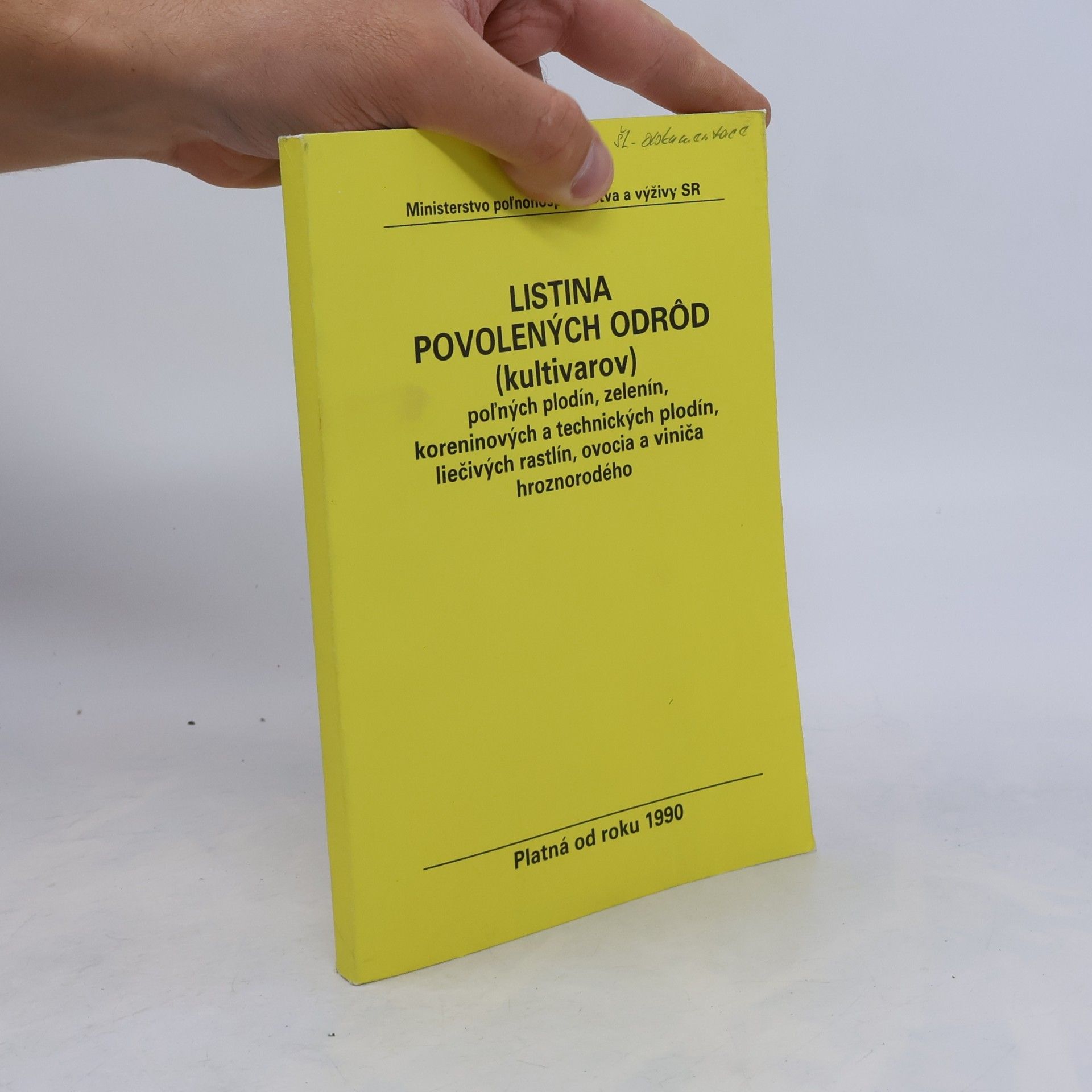Vladimír Sodoma Listina povolených odrôd