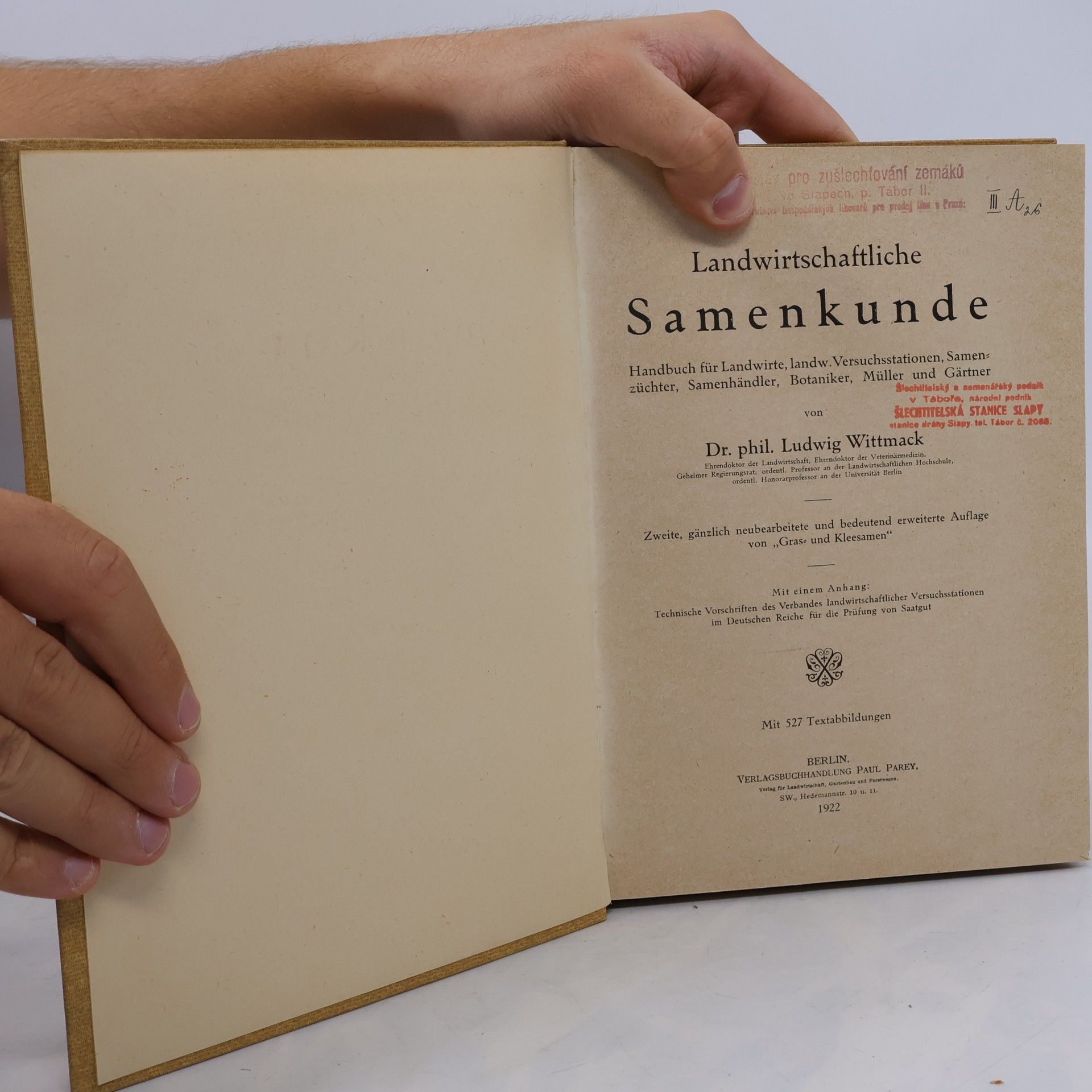 Ludwig Wittmack Landwirtschaftliche Samenkunde