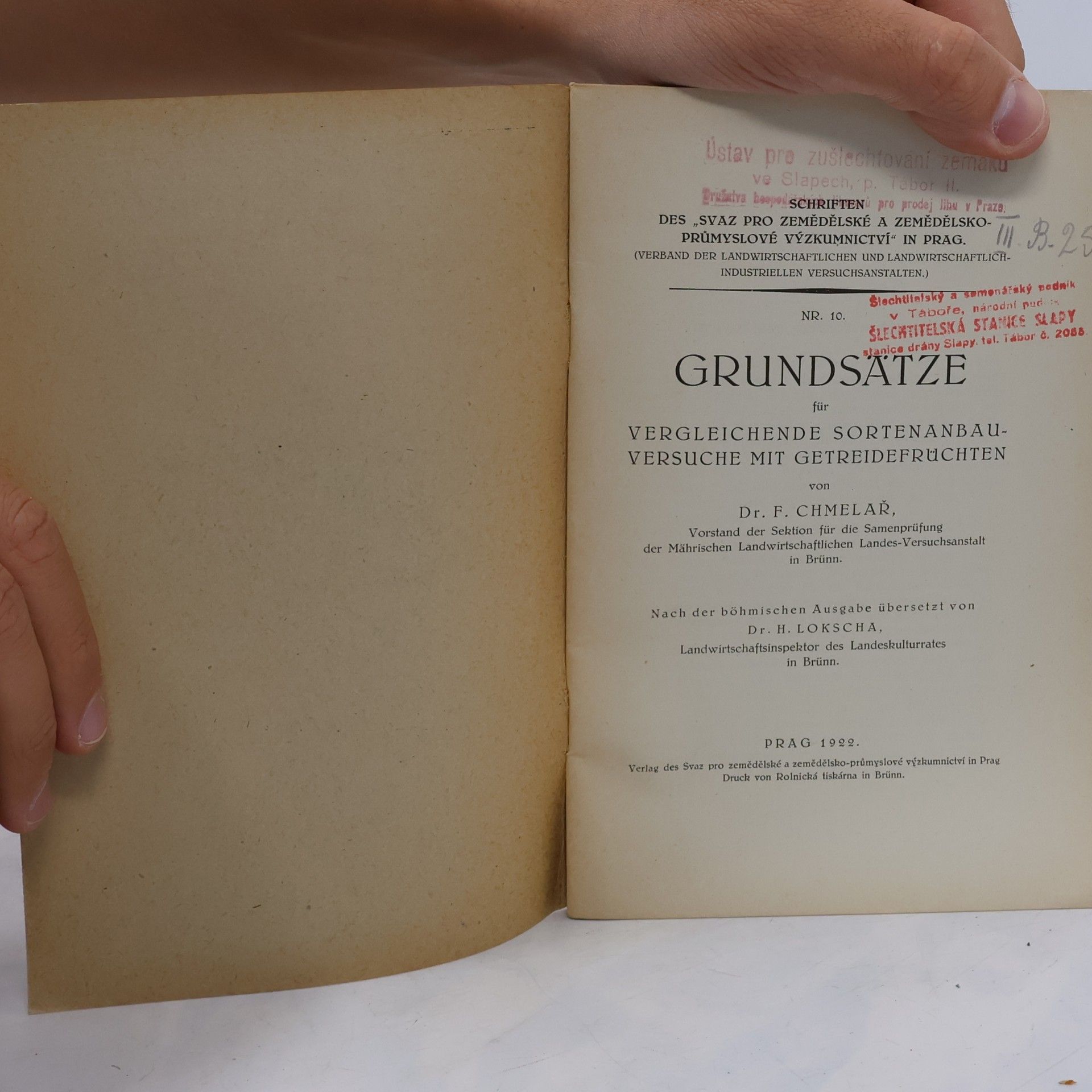 Dr. F. Chmelař Grundsatze