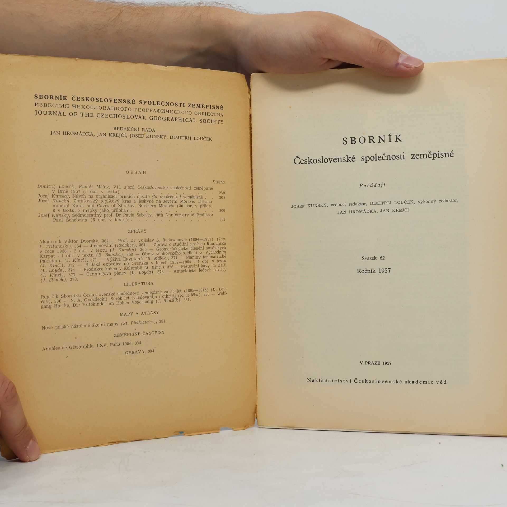 Autorenkollektiv Sborník Československé společnosti zeměpisné LI/1946
