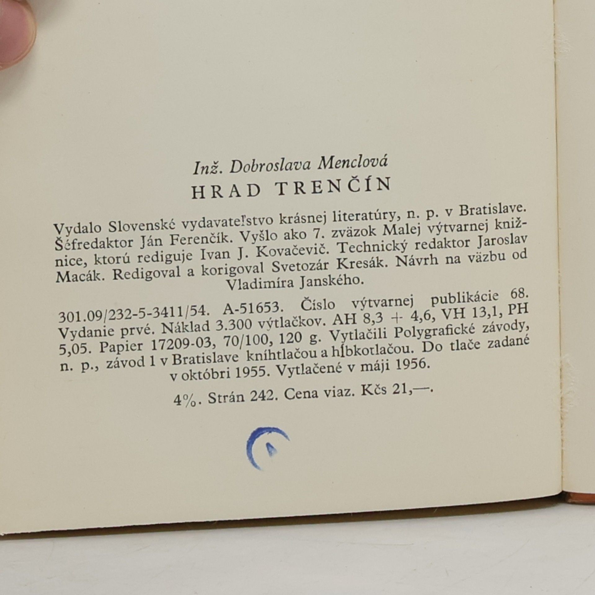 Dobroslava Menclová Hrad Trenčín
