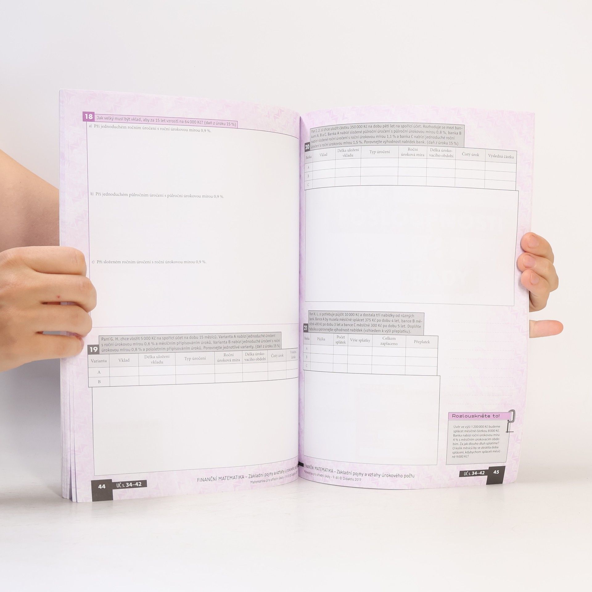 Petr Kozák Matematika pro střední školy. 9. díl, Posloupnosti, řady, finanční matematika