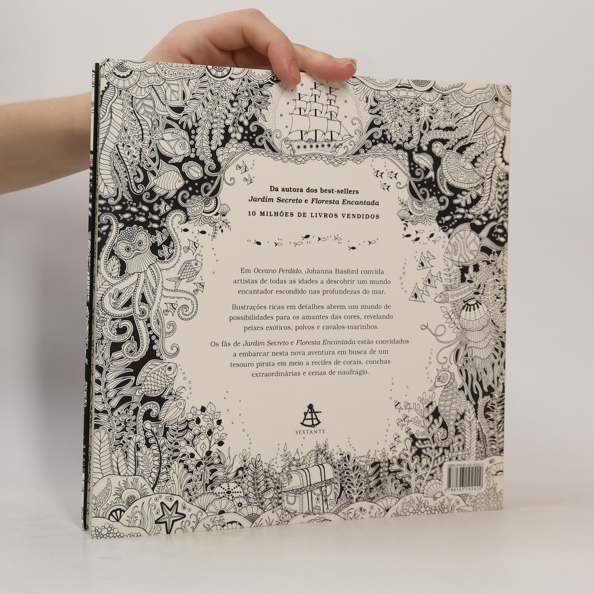 Johanna Basford Oceano Perdido - Livro de Colorir e Caça ao Tesouro Antiestresse