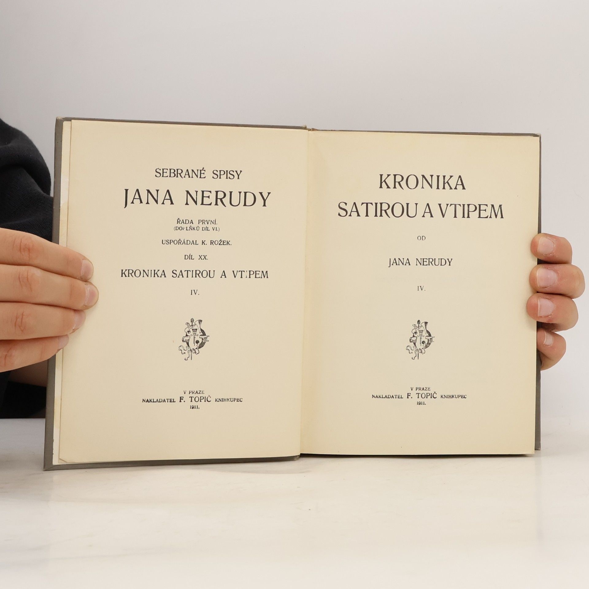 Jan Neruda Kronika satirou a vtipem IV.