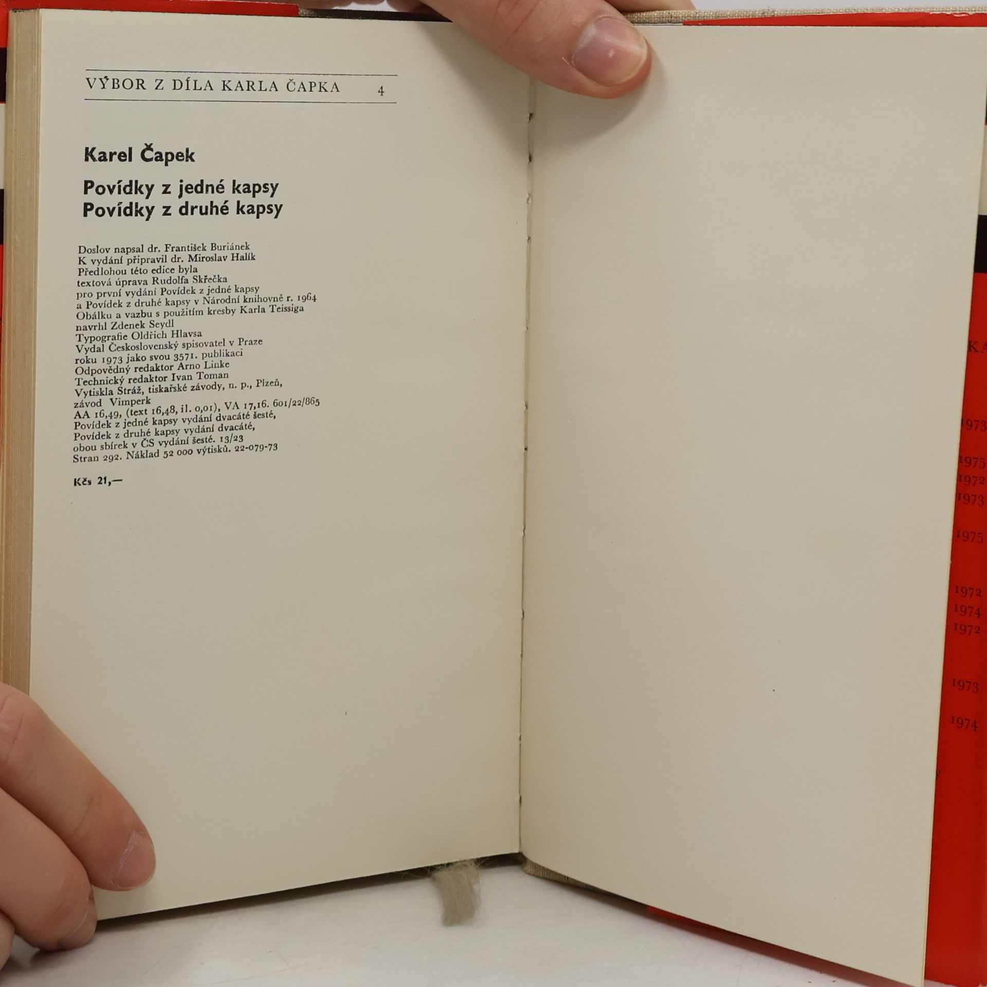 Karel Čapek Povídky z jedné kapsy. Povídky z druhé kapsy
