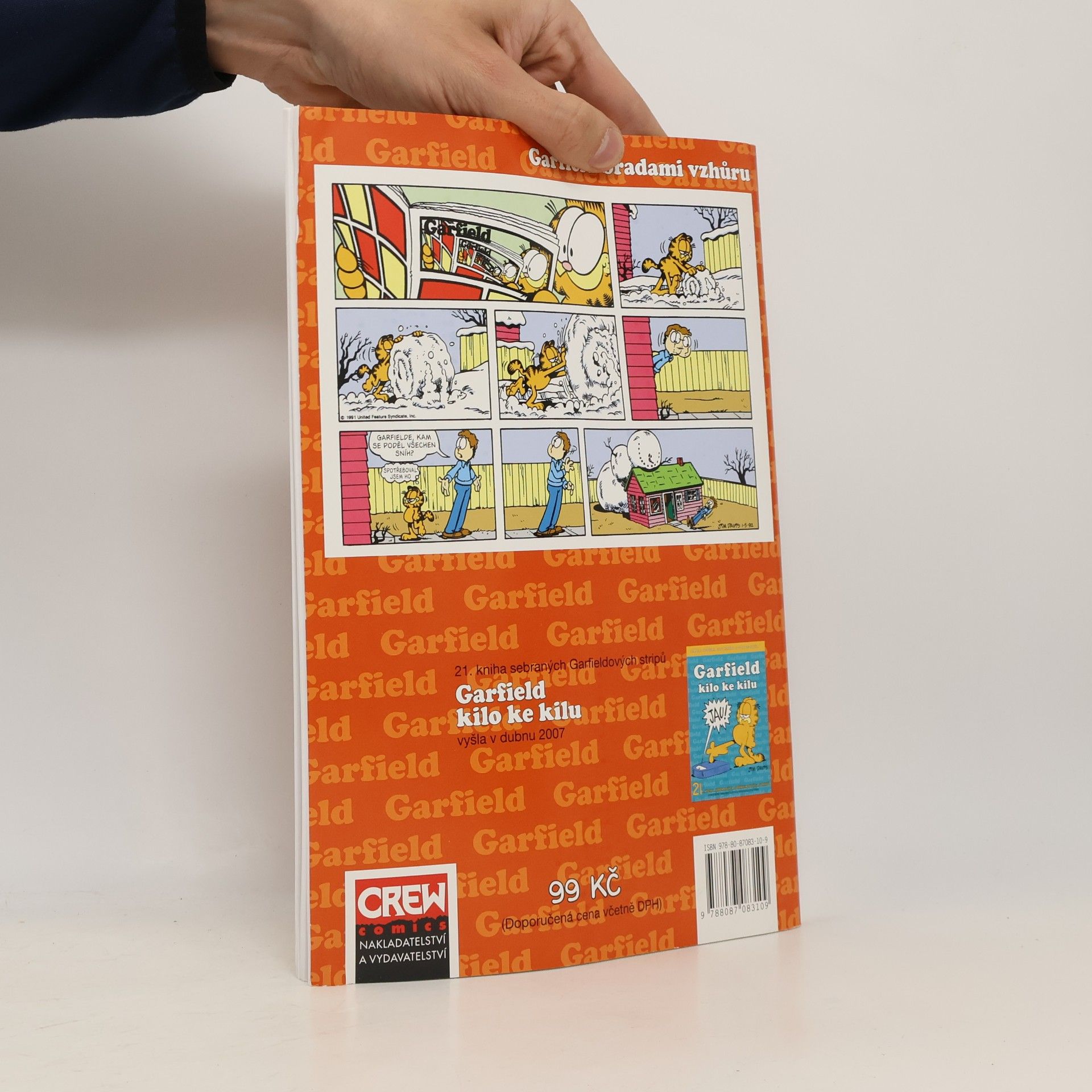 Jim Davis Garfield bradami vzhůru