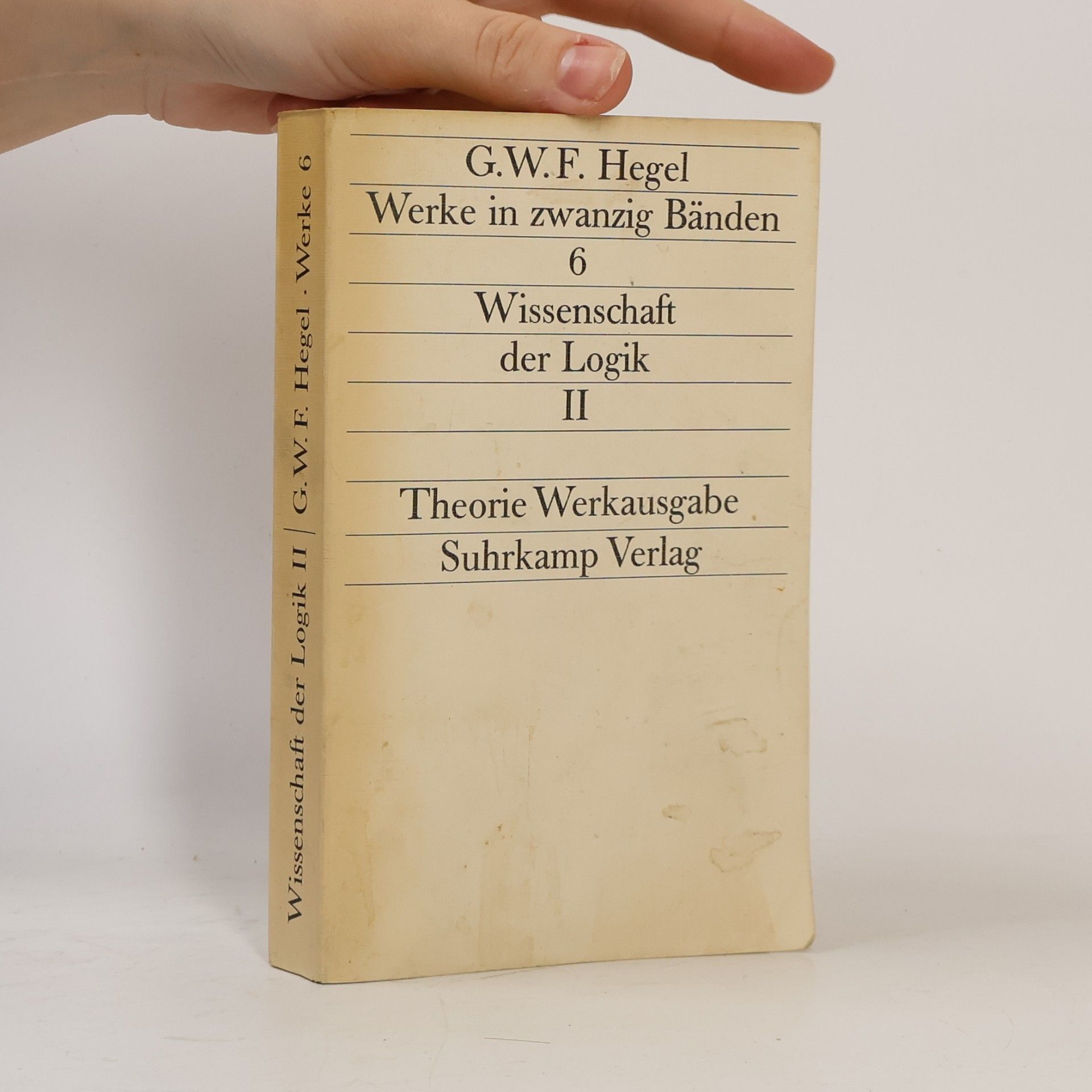 Georg Wilhelm Friedrich Hegel Werke in zwanzig Bänden 6. Wissenschaft der Logik II