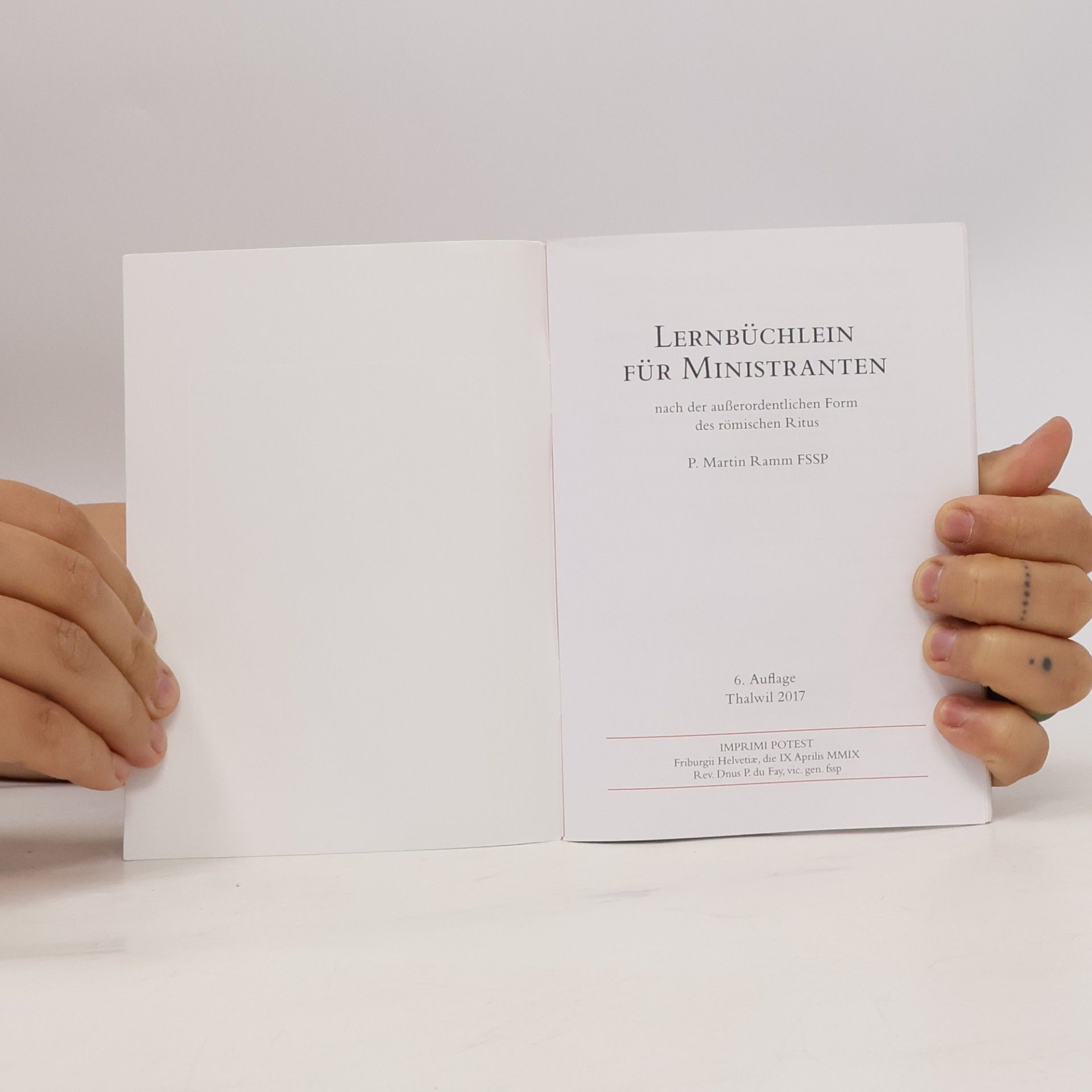 P. Martin Ramm FSSP LERNBÜCHLEIN FÜR MINISTRANTEN