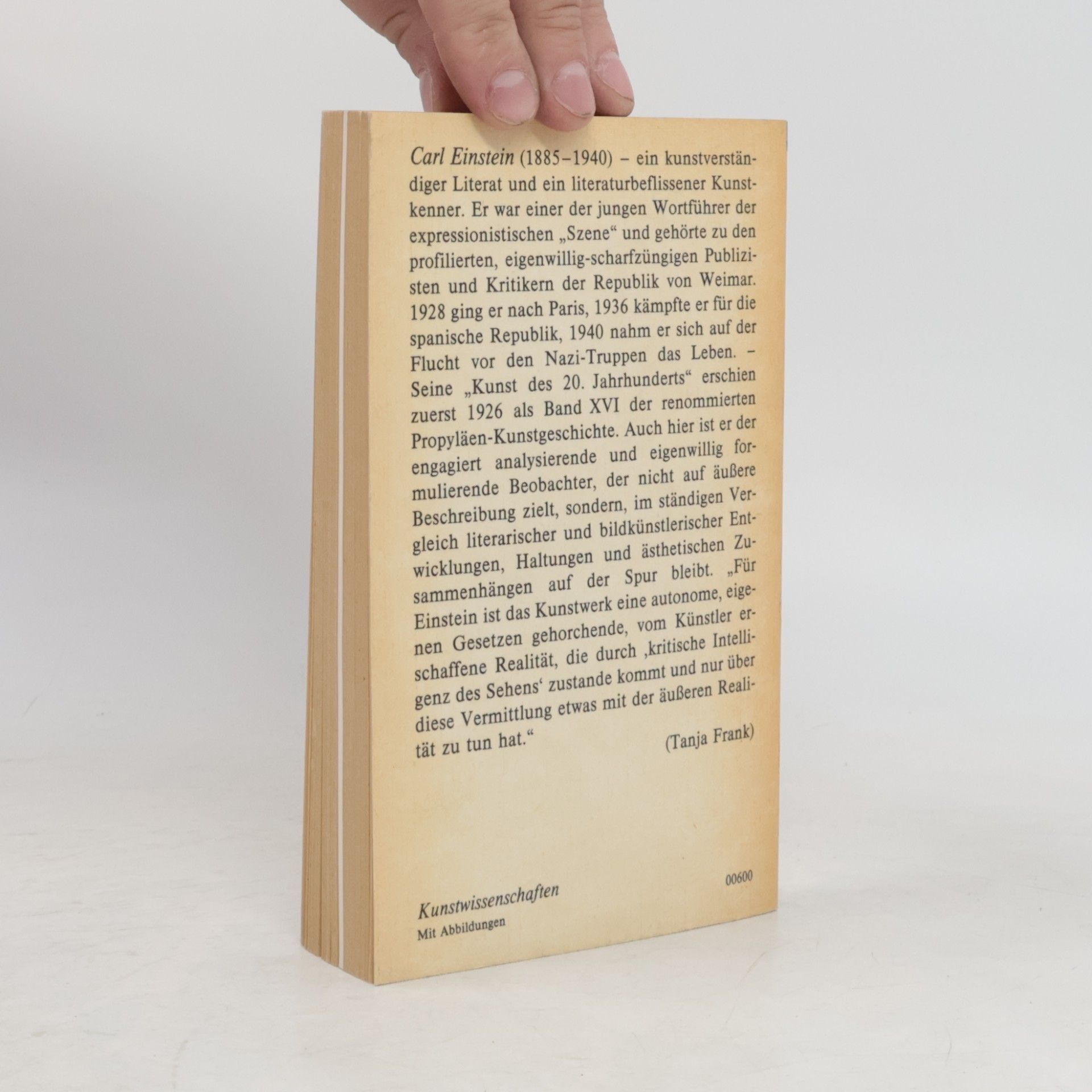 Carl Einstein Die Kunst des 20. Jahrhunderts