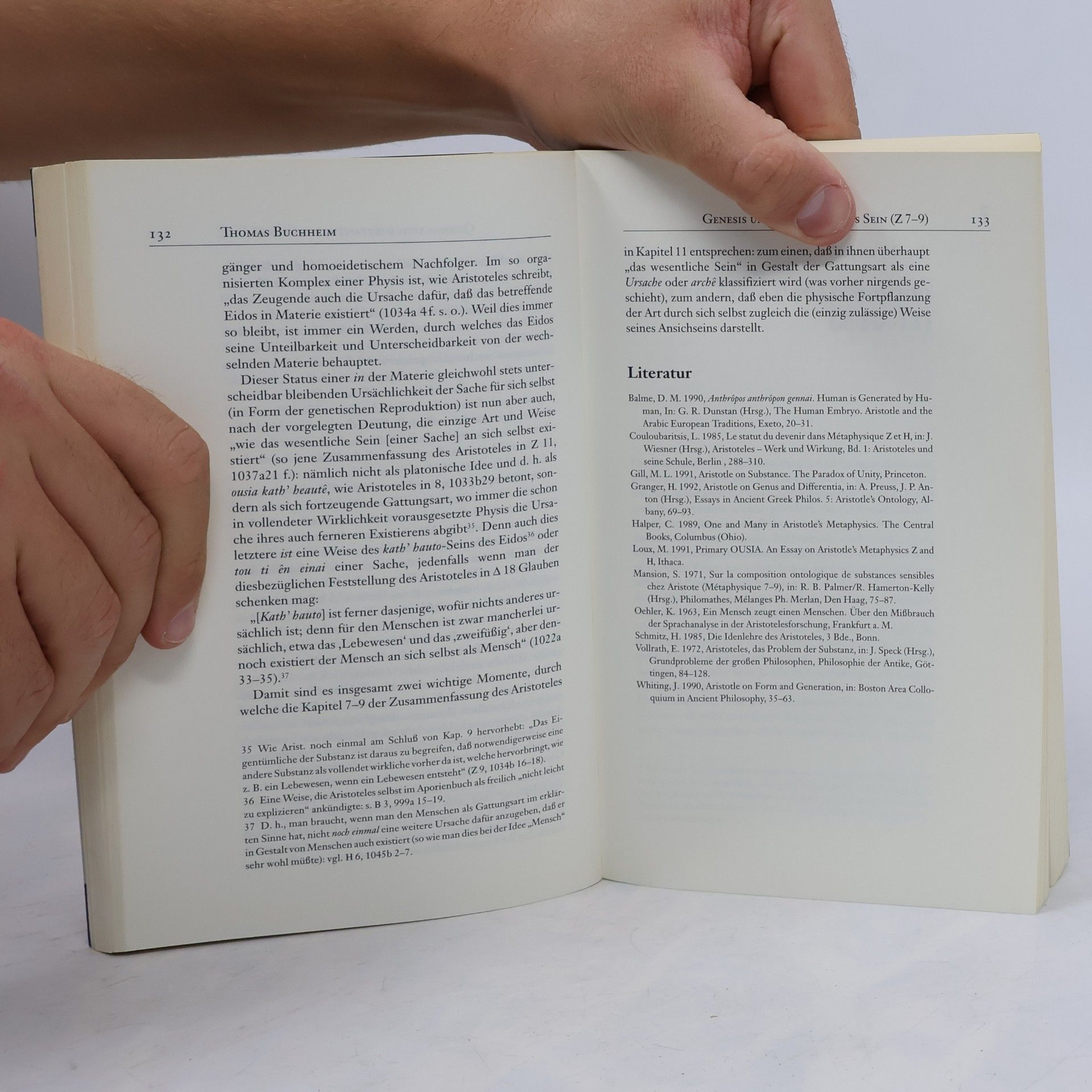 Christof Rapp Aristoteles, Metaphysik, Die Substanzbücher (Z, H, O)
