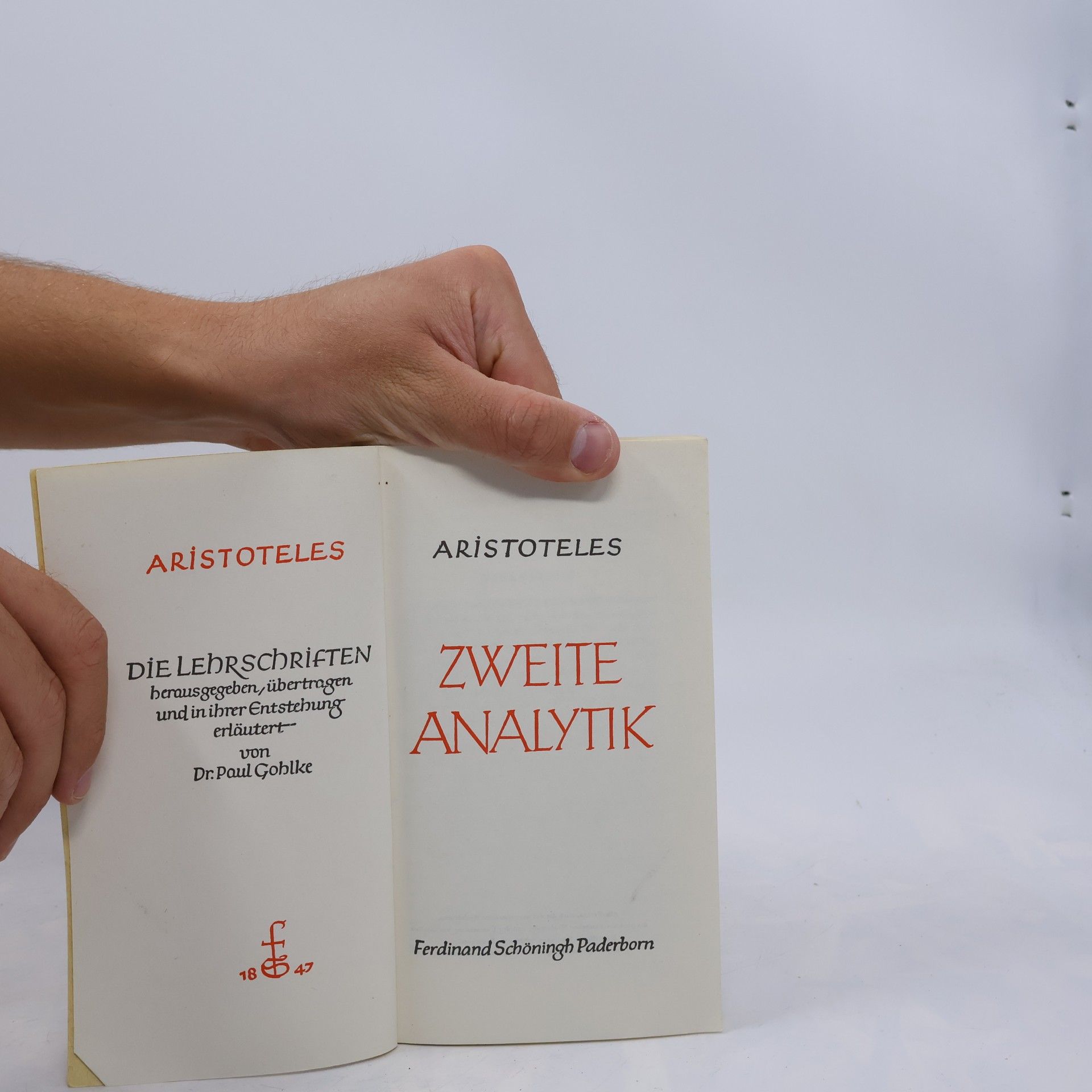 Aristoteles Zweite Analytik