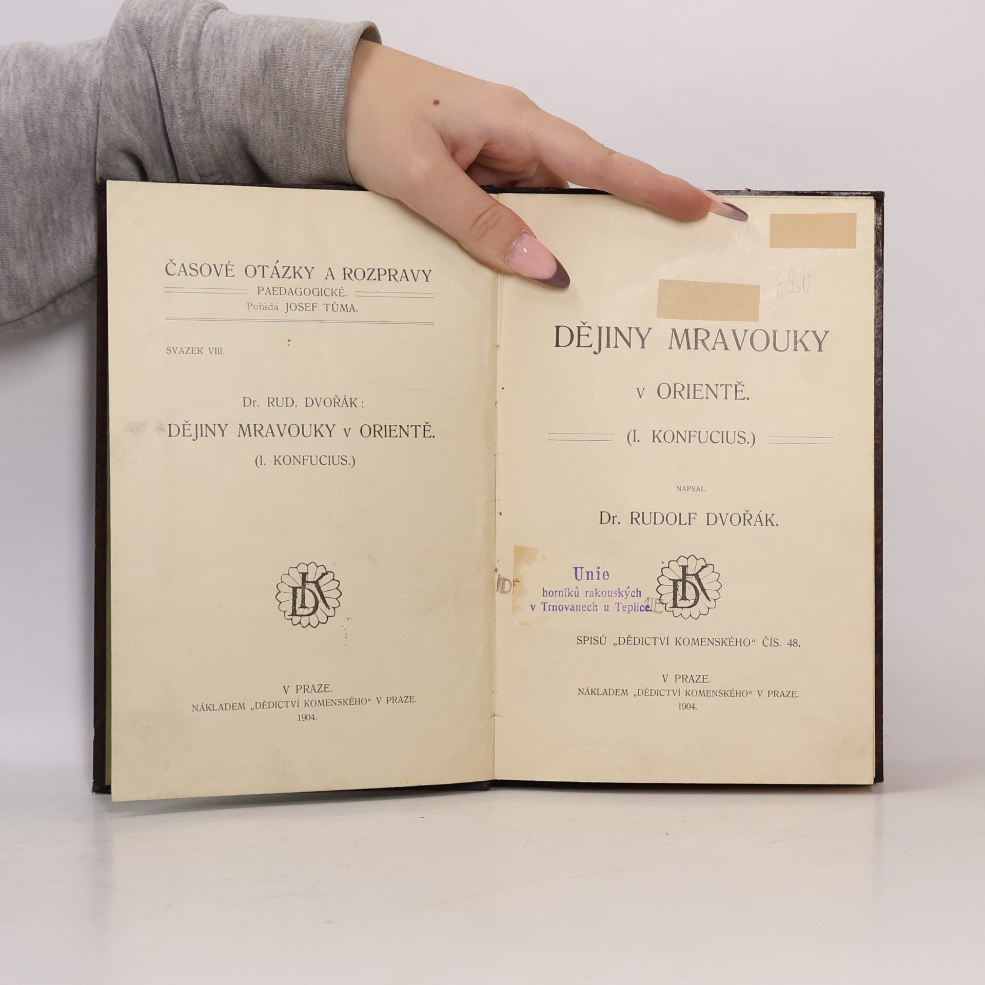 Dr. Rudolf Dvořák Dějiny mravouky.