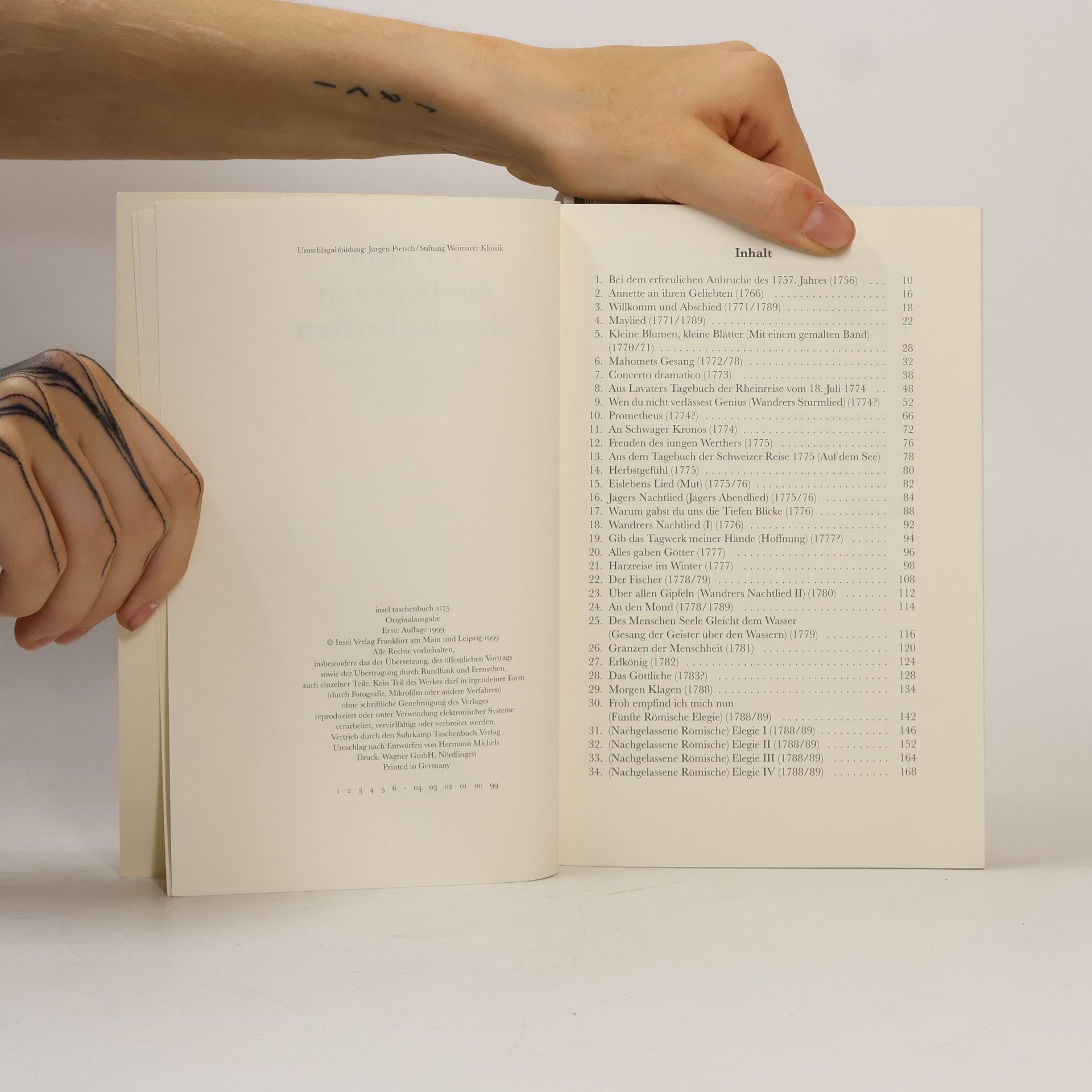 Johann Wolfgang von Goethe Gedichte in Handschriften. Fünfzig Gedichte Goethes. Ausgewählt und erläutert von Karl Eibl