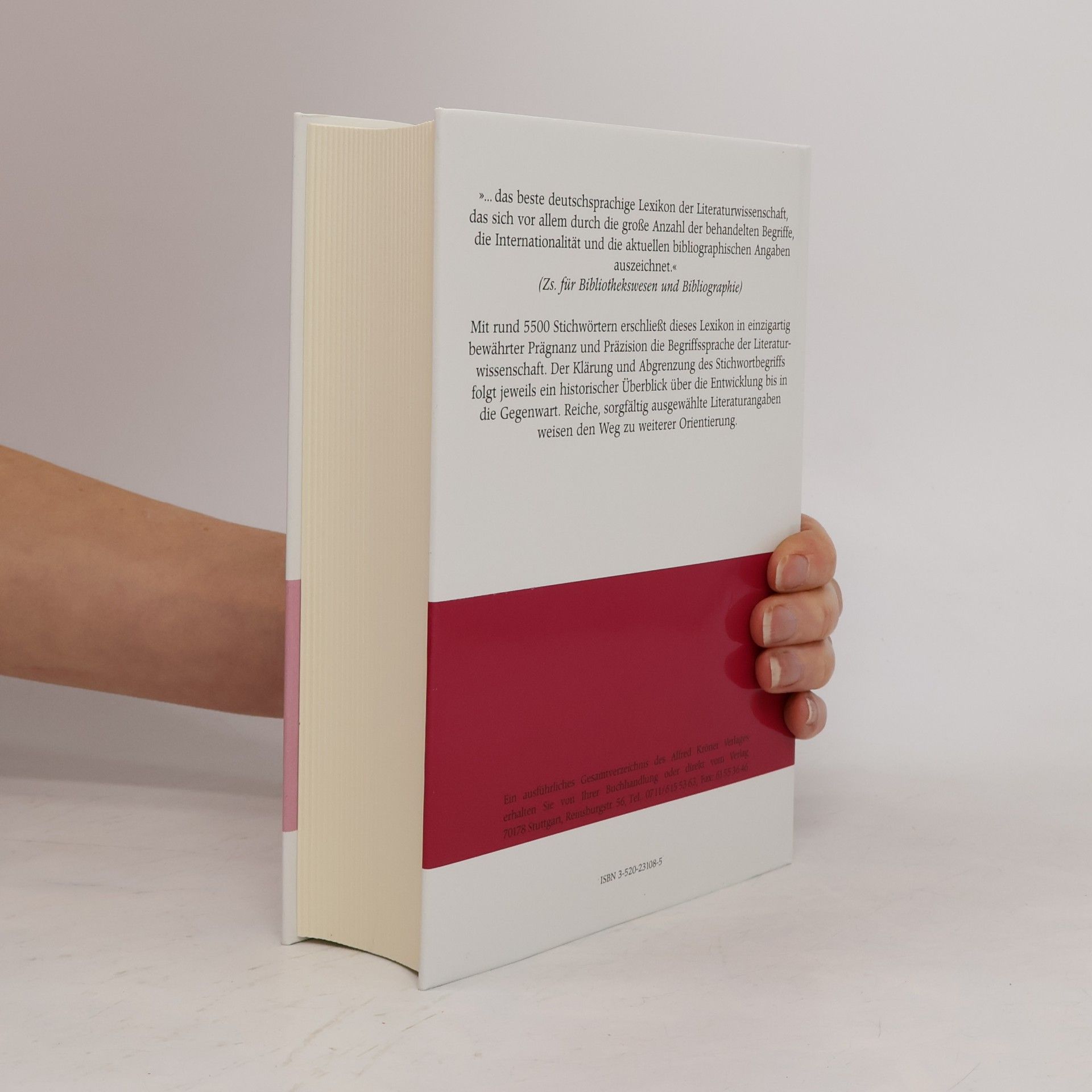Gero von Wilpert Sachwörterbuch der Literatur