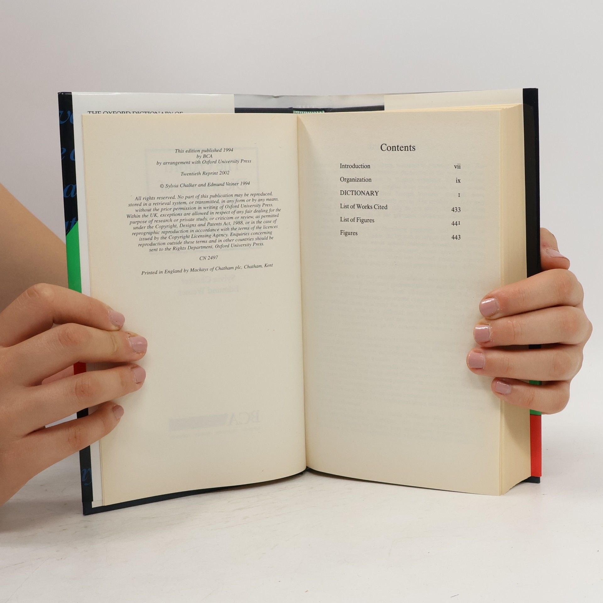 Sylvia Chalker The Oxford Dictionary of English Grammar