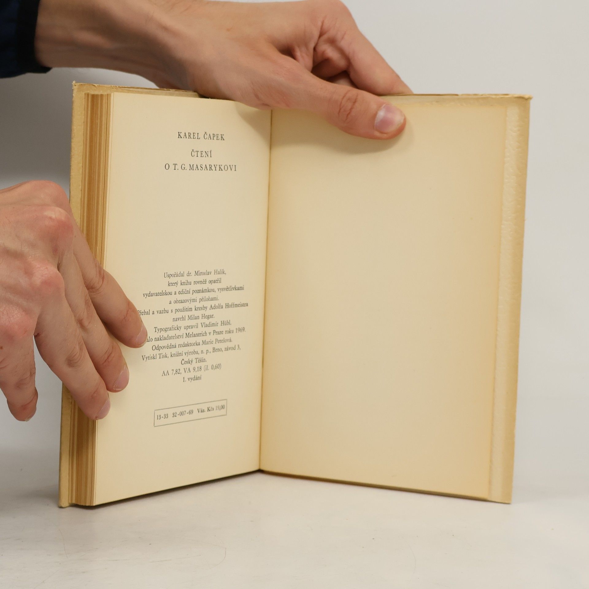Karel Čapek Čtení o T. G. Masarykovi