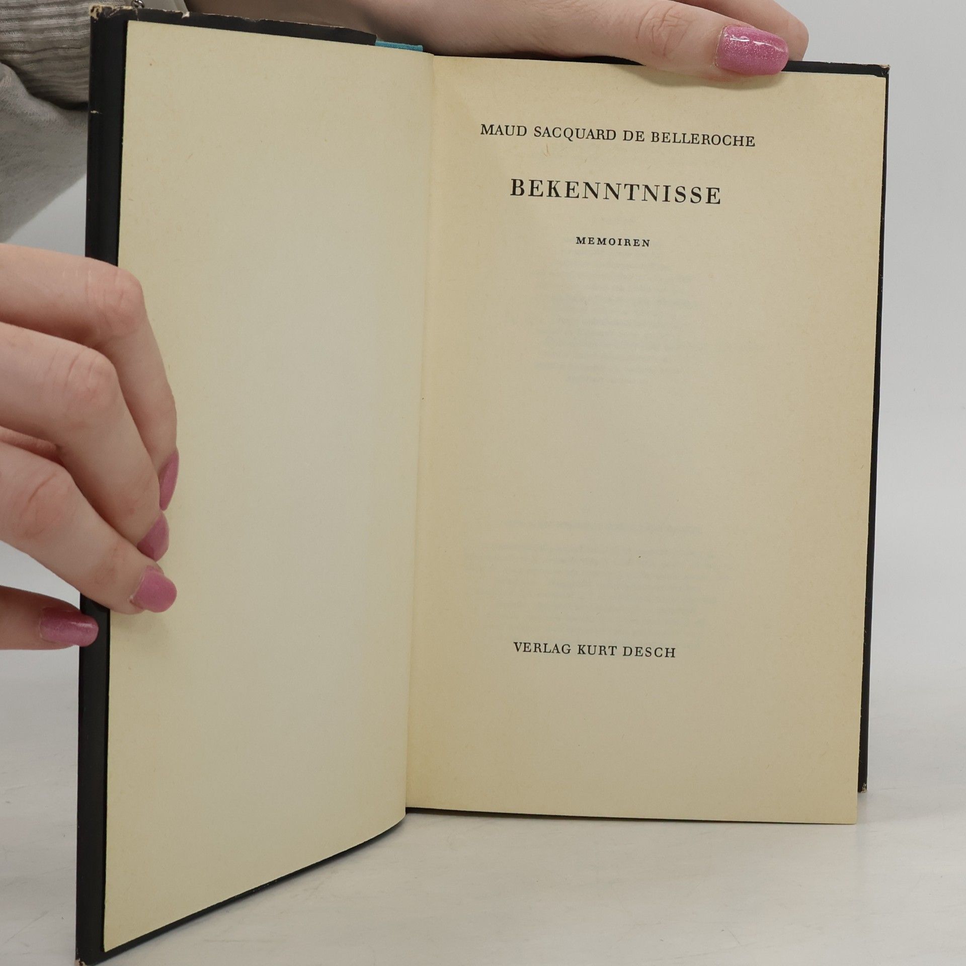 Maud Sacquard de Belleroche Bekenntnisse