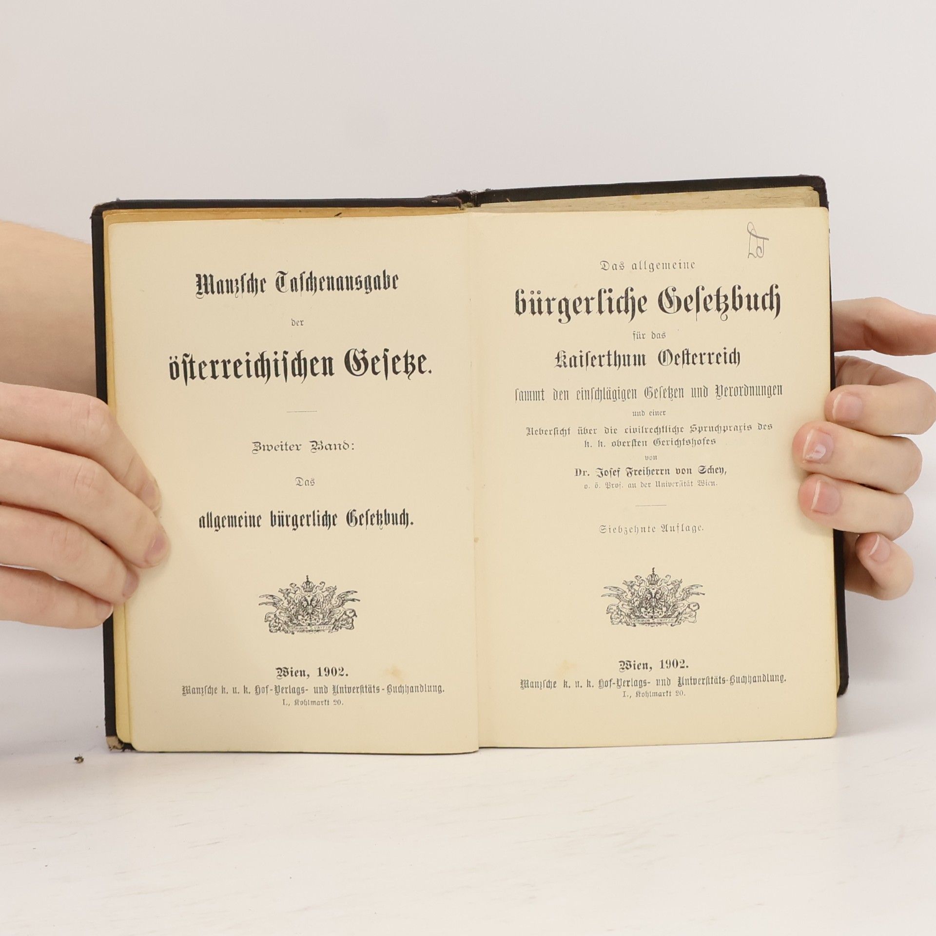 Dr. Josef Freiherrn Von Schey Bürgerliches Gesetzbuch
