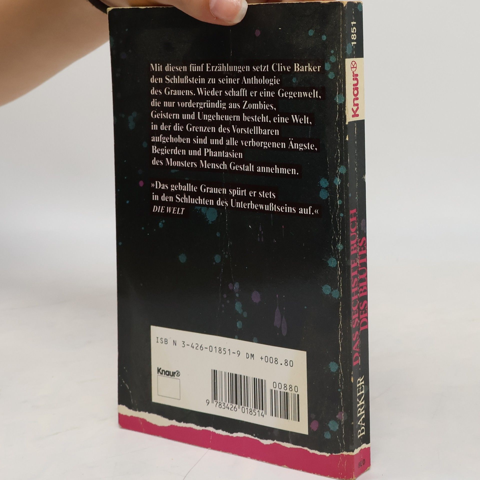 Clive Barker Das sechste Buch des Blutes. Roman.