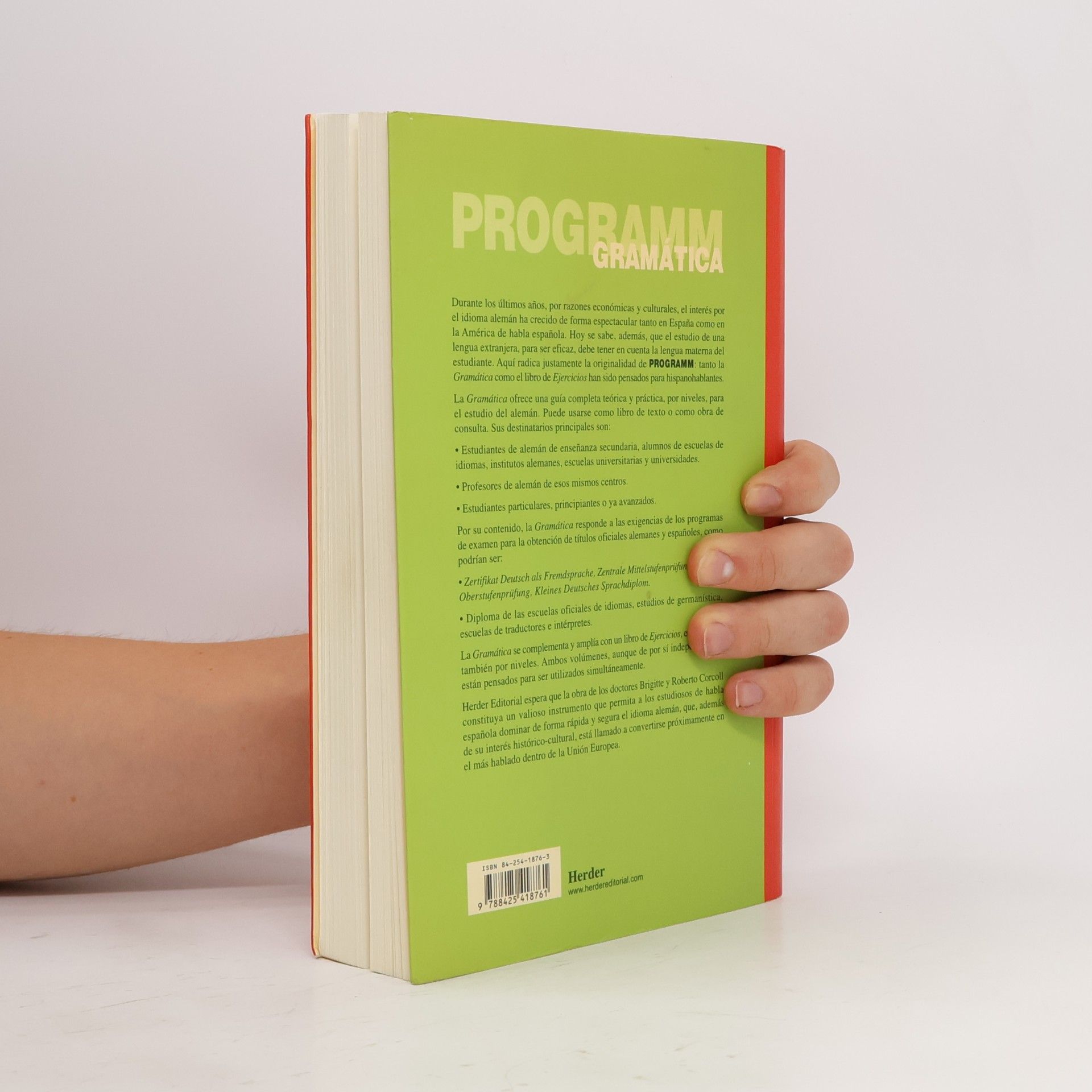 Brigitte Corcoll Programm Gramática - Alemán para Hispanohablantes