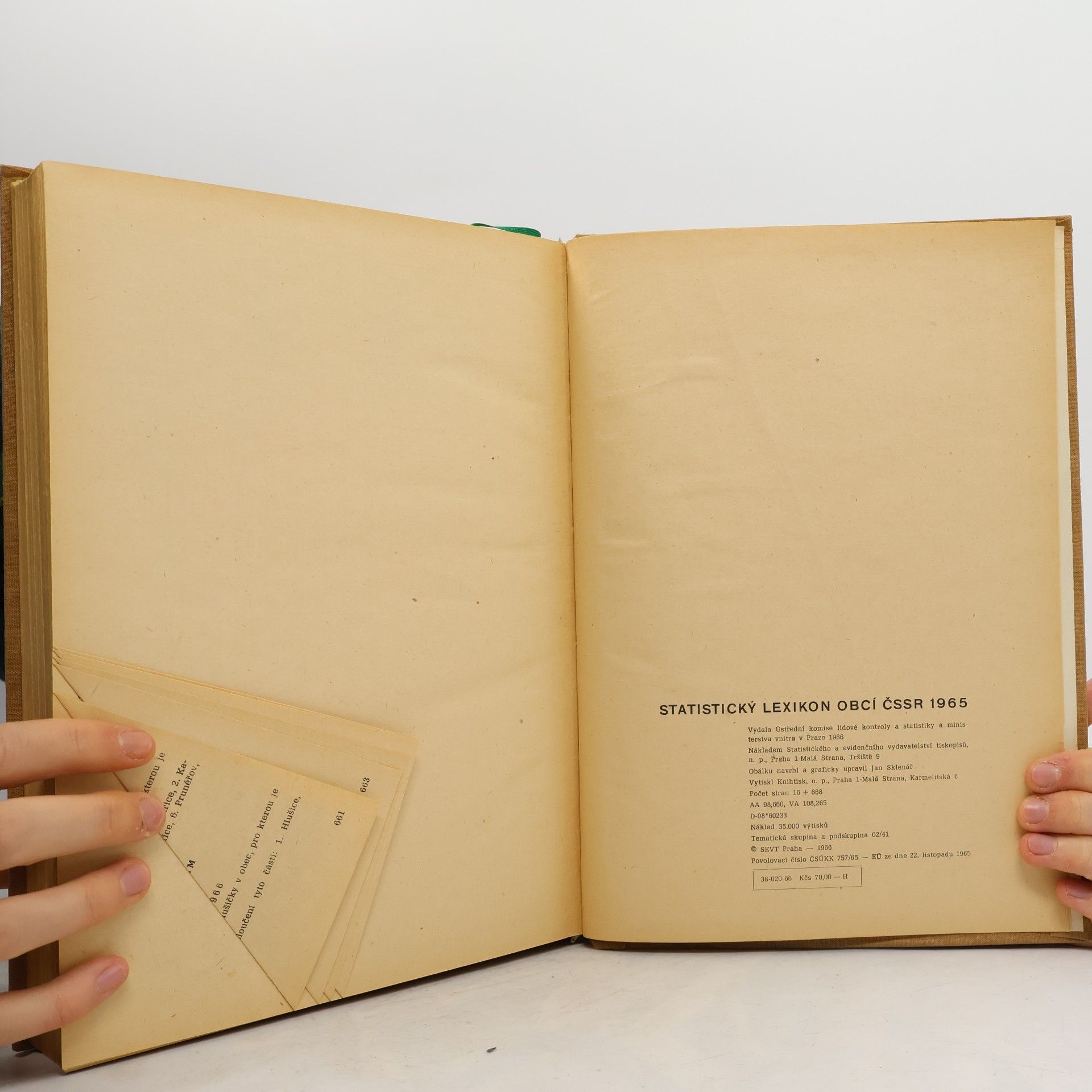 Kolektiv autorů Statistický lexikon obcí ČSSR 1965