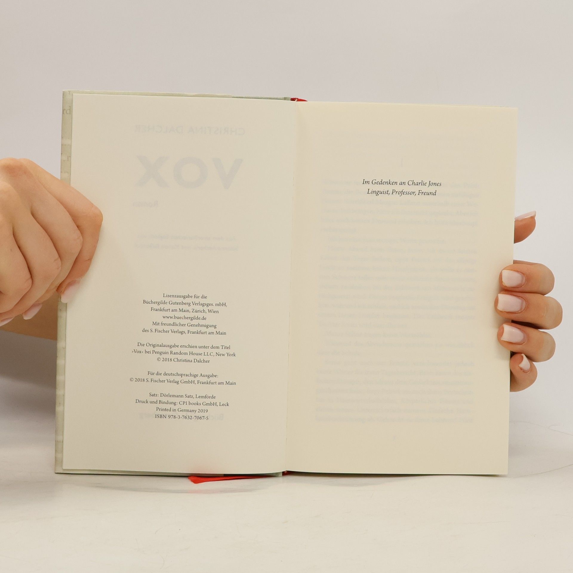 Christina Dalcher Vox